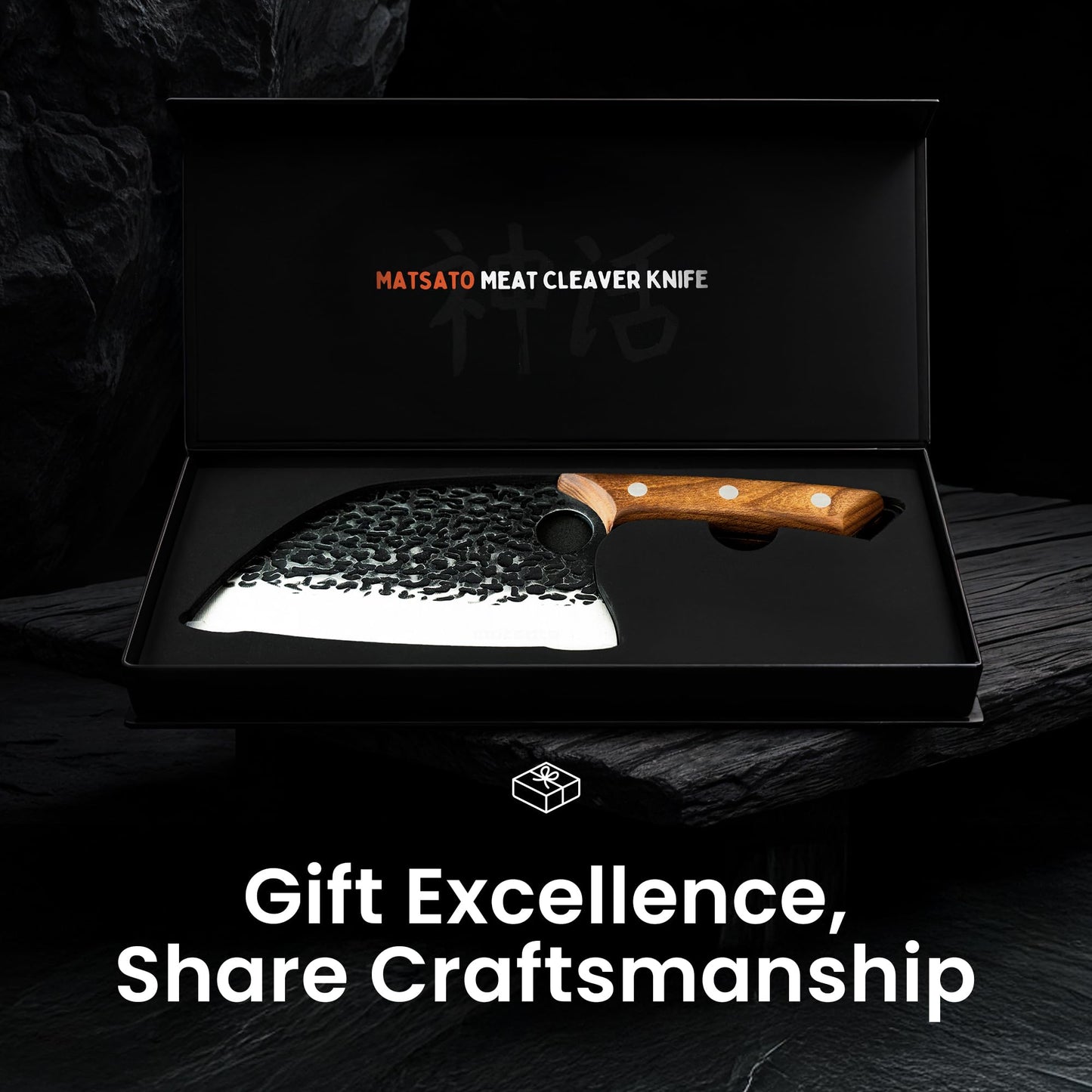 Matsato Cleaver Knife – Japanese Steel Cooking Butcher Knife for Meat & Vegetables Chopping, 5.8 Inch Kitchen Knife, Kitchen Gift for Men & Women