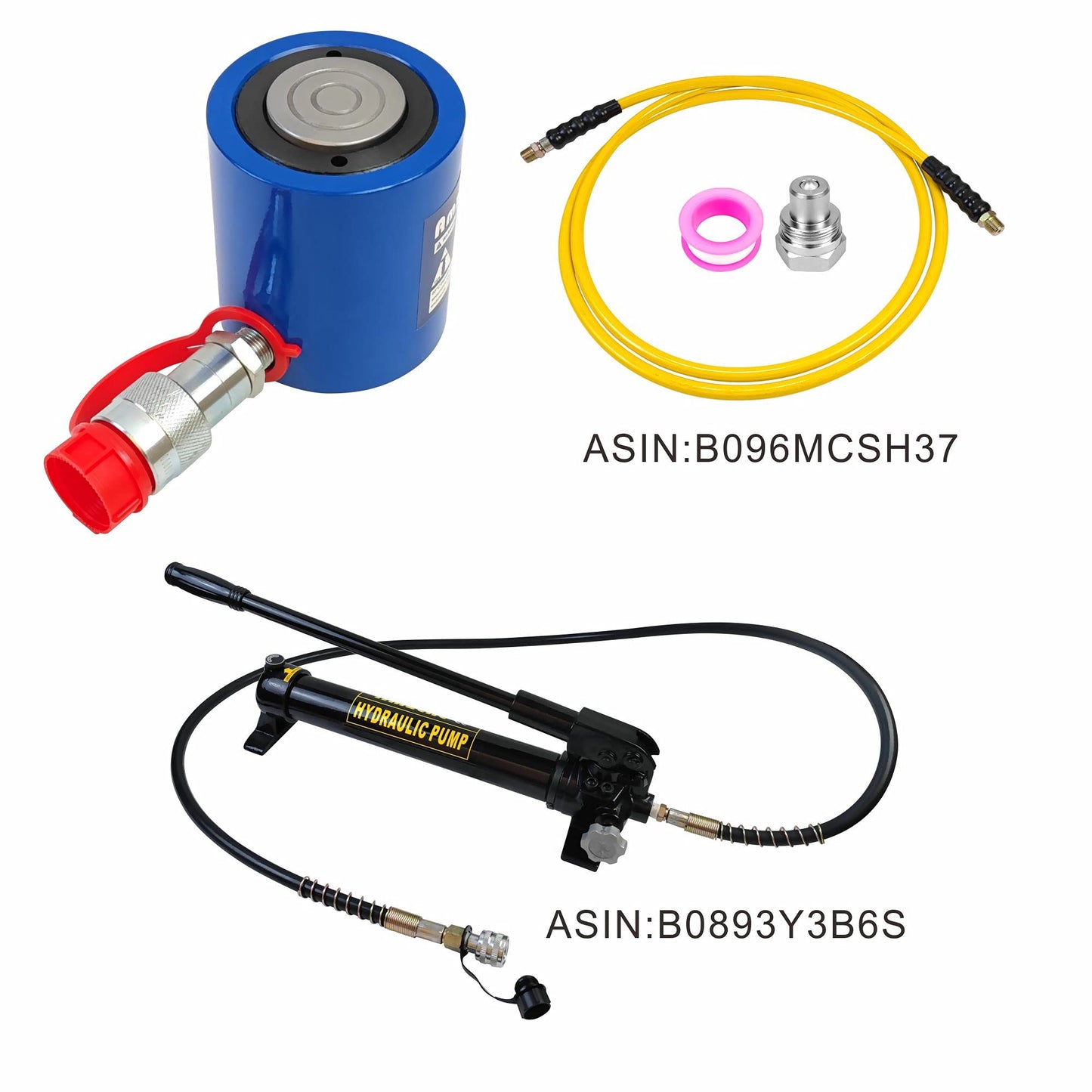 AMZCNC 30 Ton Hydraulic Cylinder Ram Single Acting 2 Inch Stroke 30T Hydraulic Cylinder Jack Lifting Jack Ram Portable Single Acting Lifting Cylinders with 50mm Stroke