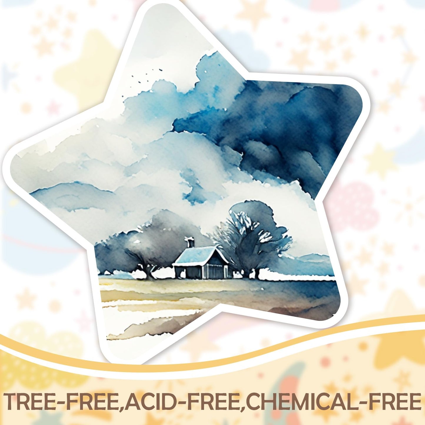 Motiskyy 100 Sheets Cream Deckle Edge Paper 5.8" x 8.3" Acid Free Cotton Paper 160gsm for Printing, Watercolor, Scrap Booking, Crafting