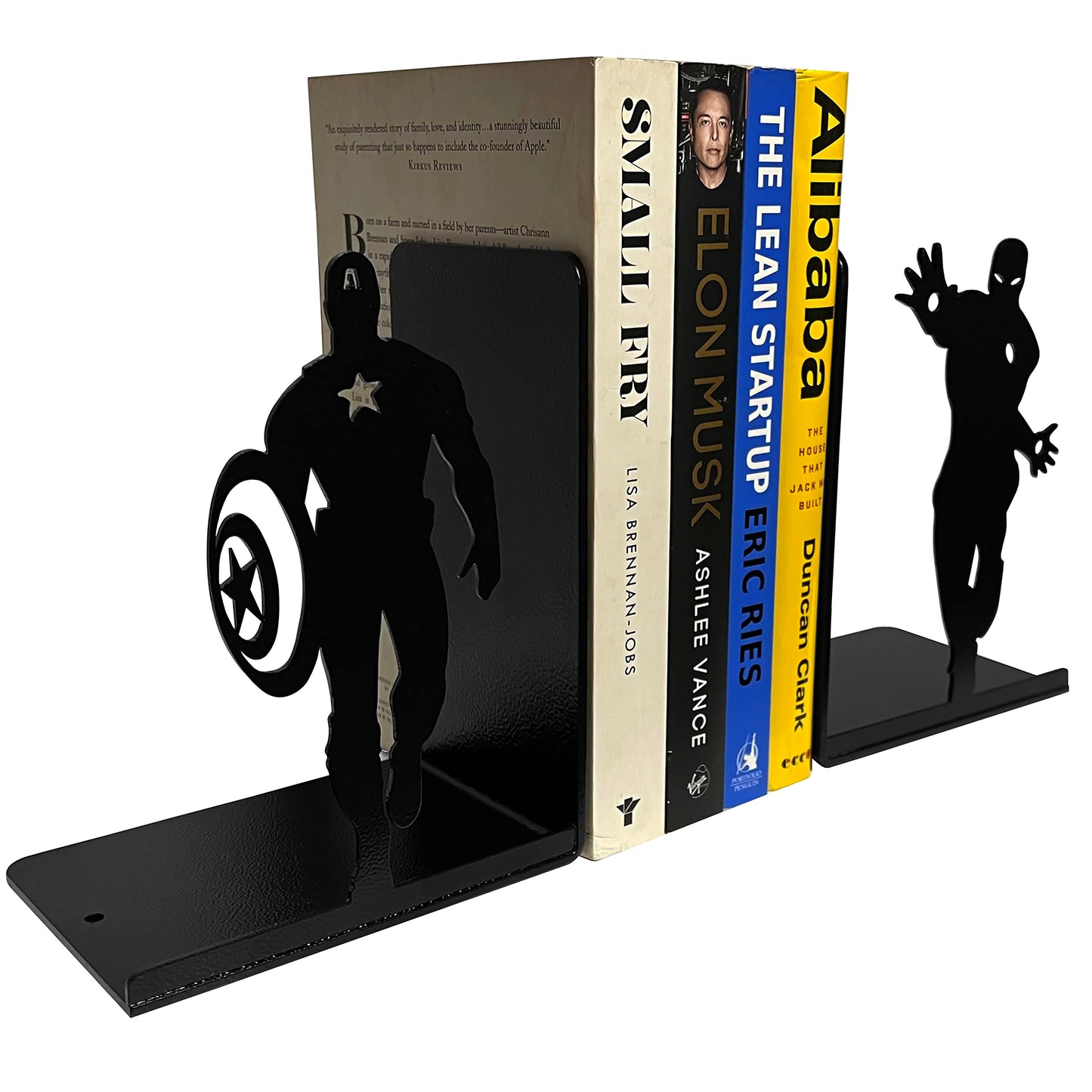 HeavenlyKraft Superhero Bookends | Decorative Bookends for Shelves | Non-Skid Book Holders for Shelves, Table | Unique Home/Office Decor | Heavy Bookends| Metal Book Ends| 7x5.5x4 Inches Each