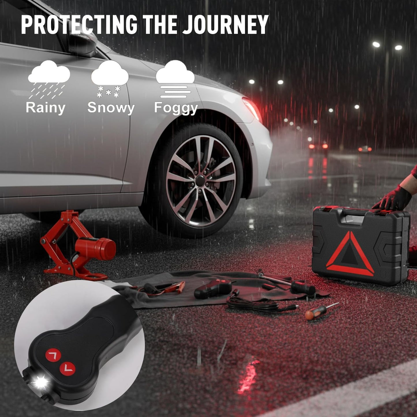 STANDTALL Electric Car Jack 3T Scissor Floor Jack Set 12V Automatic Vehicle Lift Kit for Road Emergency Tire Change Car Repair Tool for Sedans and SUV