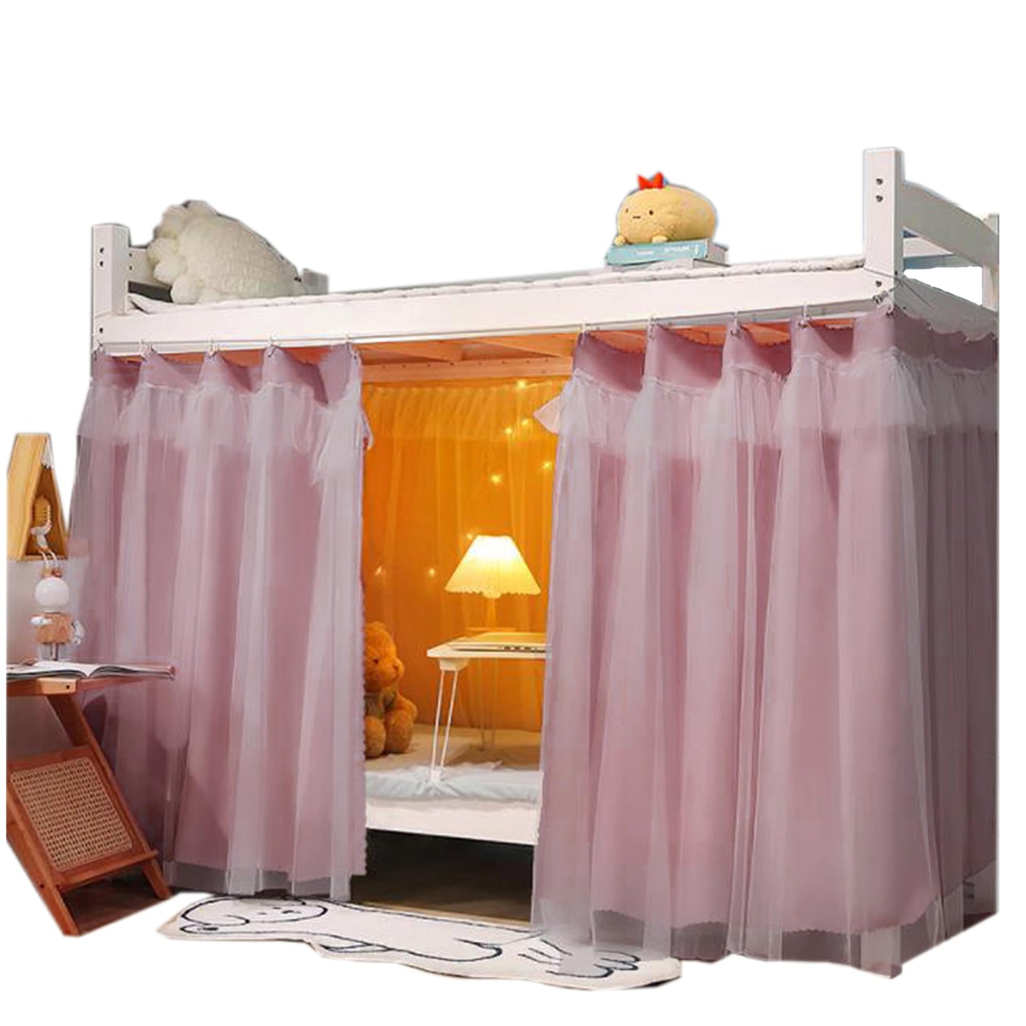 Navhao Dorm Home Solid Thicken Bunk Blackout Bed Curtains Cloth Bed Canopy Students Single Sleeper