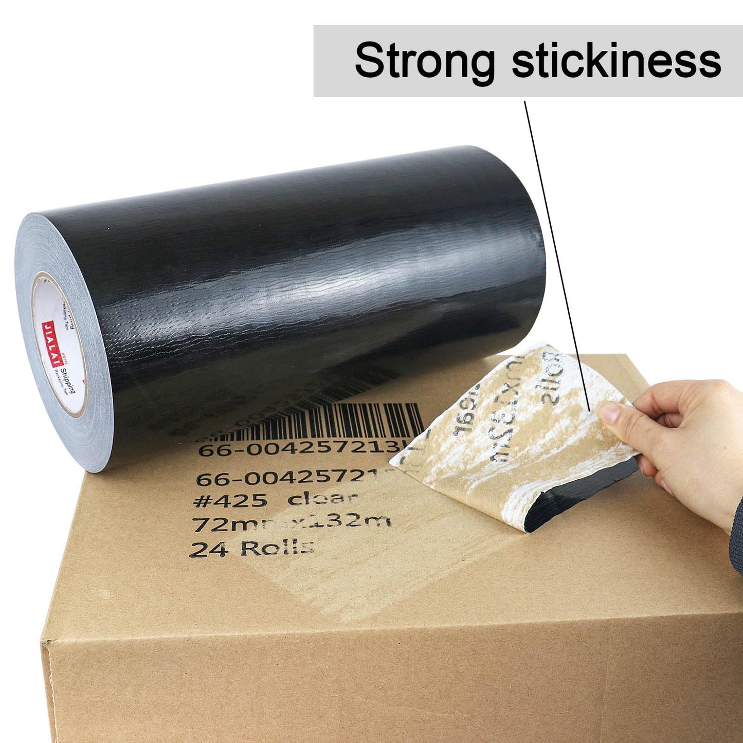 JIALAI HOME 12" Black Duct Tape, Industrial Grade 12 inches x 55 Yards (164 ft) Wide Tape Duct, 9 Mil Heavy-Duty, Waterproof, Strong, Flexible, No Residue, for Crafts & Home Improvement
