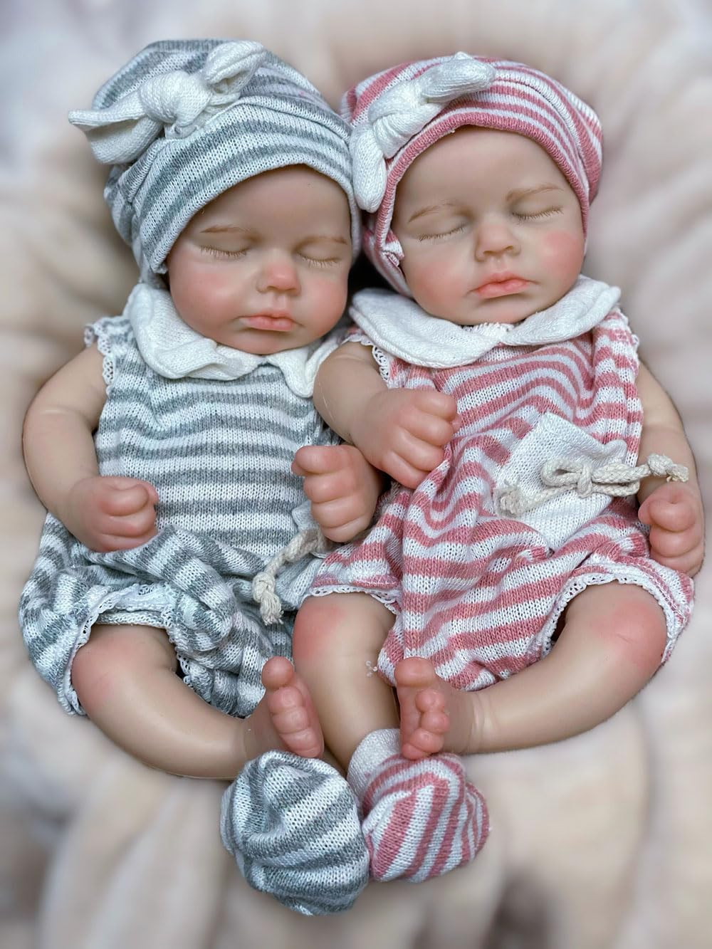 Abenduot 13inch Can Open Mouth Full Body Silicone Baby Doll Realistic Soft Silicone Newborn Girl Dolls Anatomically Correct - Loulou