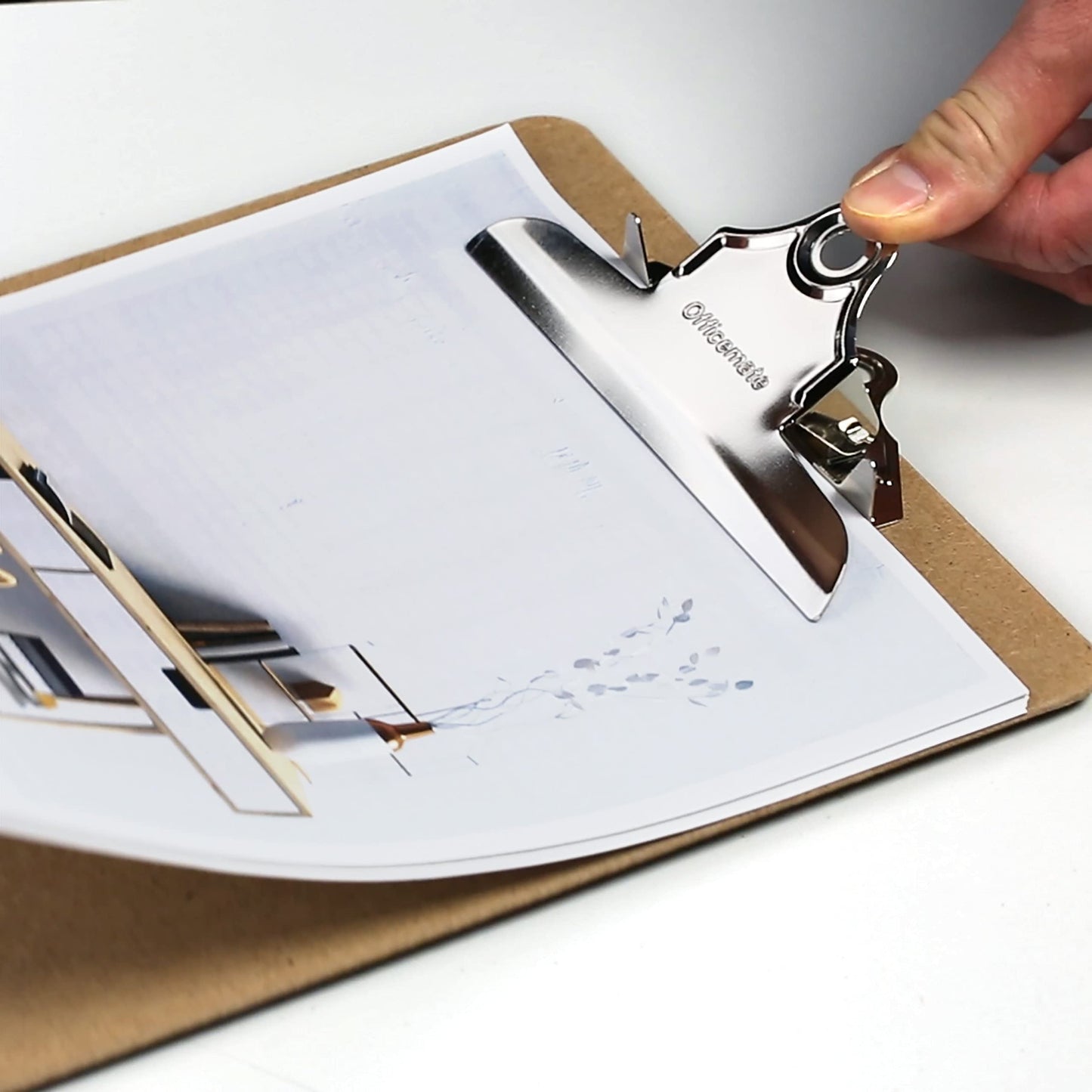 Officemate Recycled Wood Clipboards, Letter Size, 24-Pack with 6″ Rust-Resistant Clips, Durable Hardboard Writing Surface, Made in USA, 9" x 12.5" (83724)