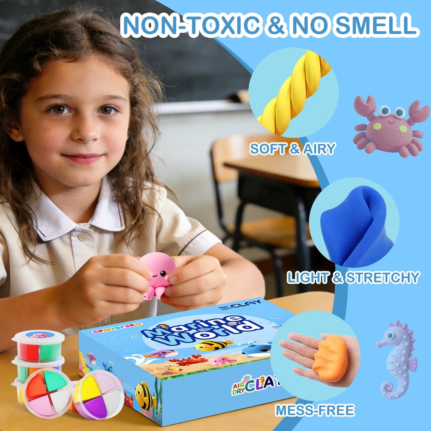 Air Dry Clay Kits,Home Party Favors for Boys & Girls