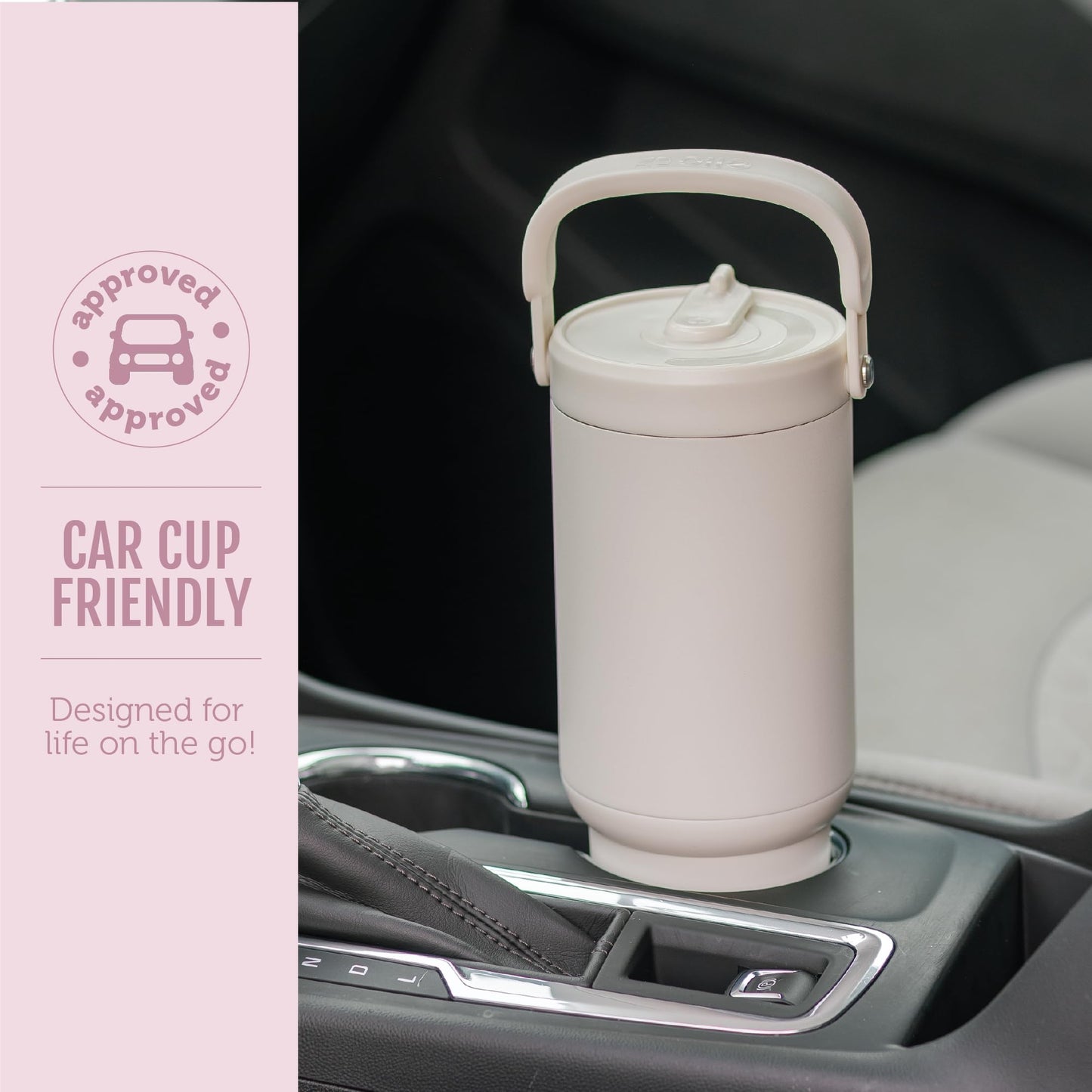 Ello Oasis Go+ 32oz Tumbler with Top Handle and Retracting Straw | Reusable Insulated Stainless Steel Cup, 100% Leakproof Water Bottle, 24 Hours Cold, Cup Holder Friendly For Travel | Pink Gingham