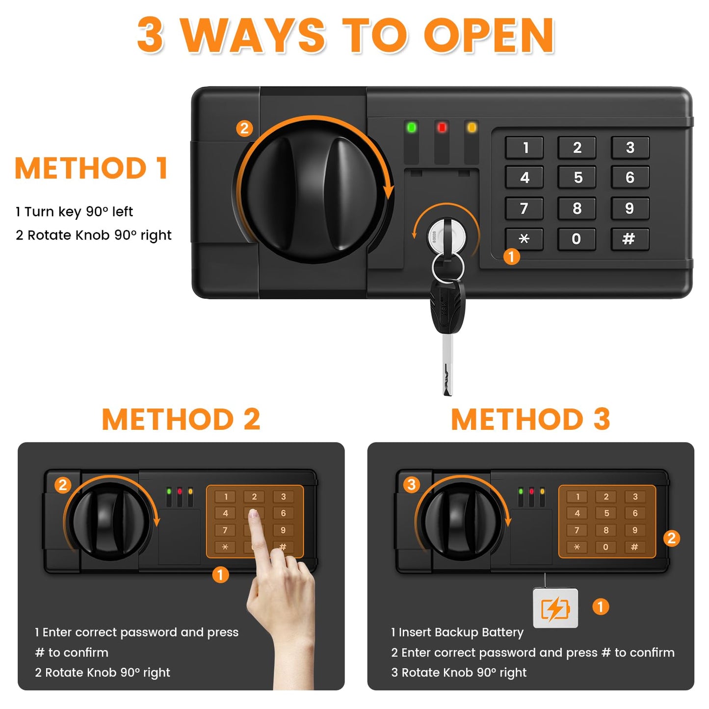 2.0 Cuft Safes for Home, Fireproof Safe Box, Home Safes Fireproof Waterproof with Electronic Keypad & Fire Proof Bag, Removable Shelf, Smart Alert, Safe Box for Home Documents Money Medicine