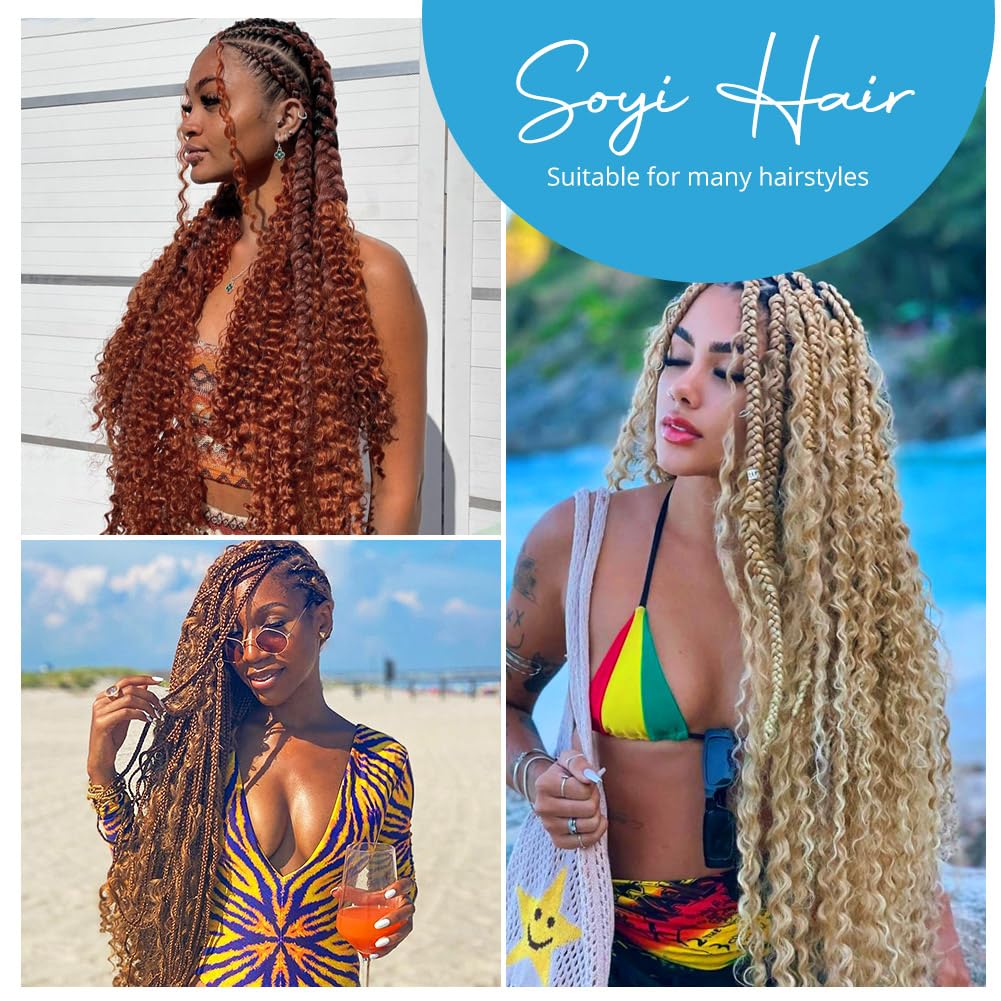 Human Braiding Hair Deep Water Wave Bulk 100g 20 Inch Color4 Curly for Boho Braids Extensions No Weft 2 Braids Per Pack Wet and Wavy Chocolate Brown