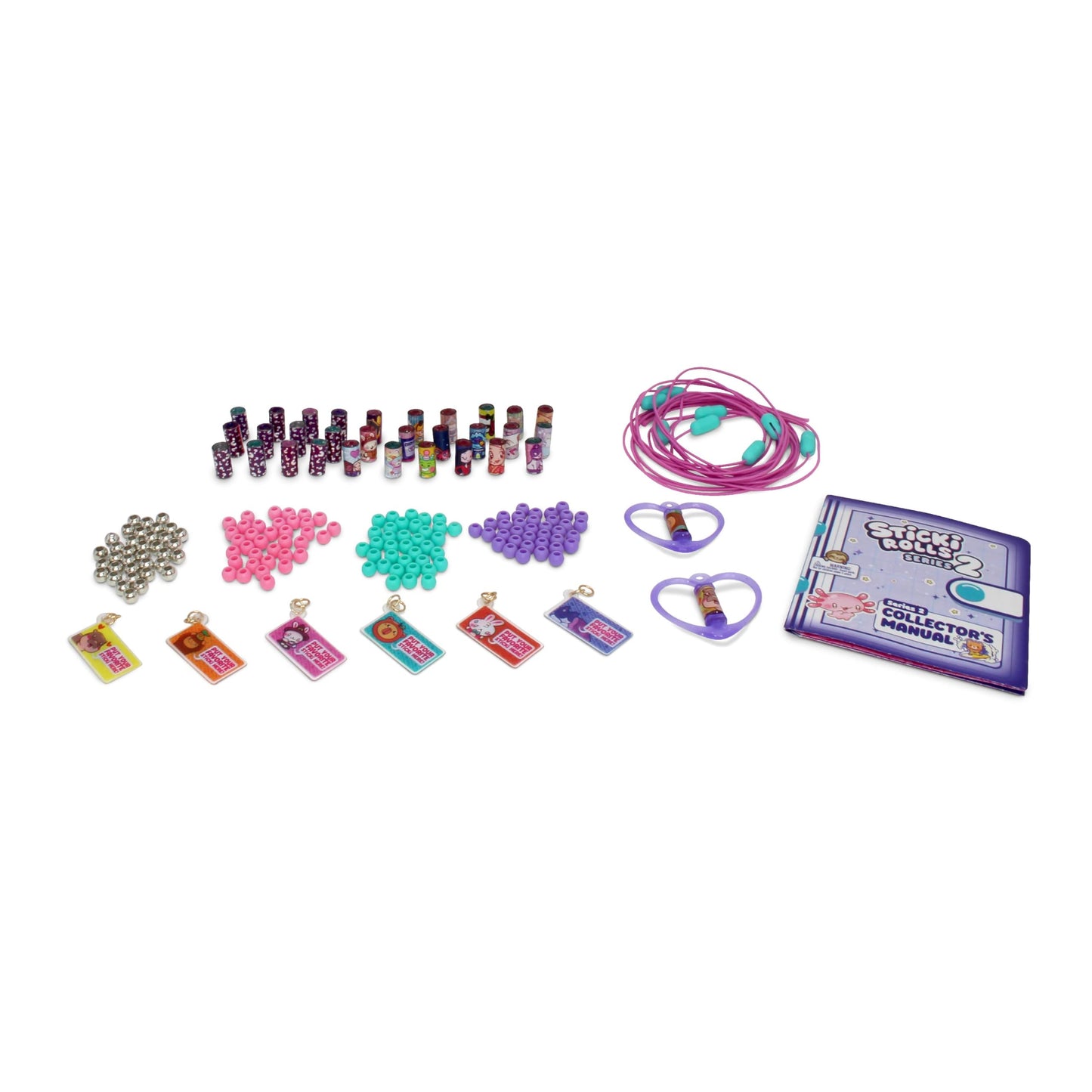 Sky Castle STICKI Rolls Sticki Station - The Original Wearable Shareable Sticker Jewelry Kit | Includes 320 Mini Stickers | Builds 6 Bracelets & 2 Necklaces | Over 1000 Designs to Collect! (Series 2)