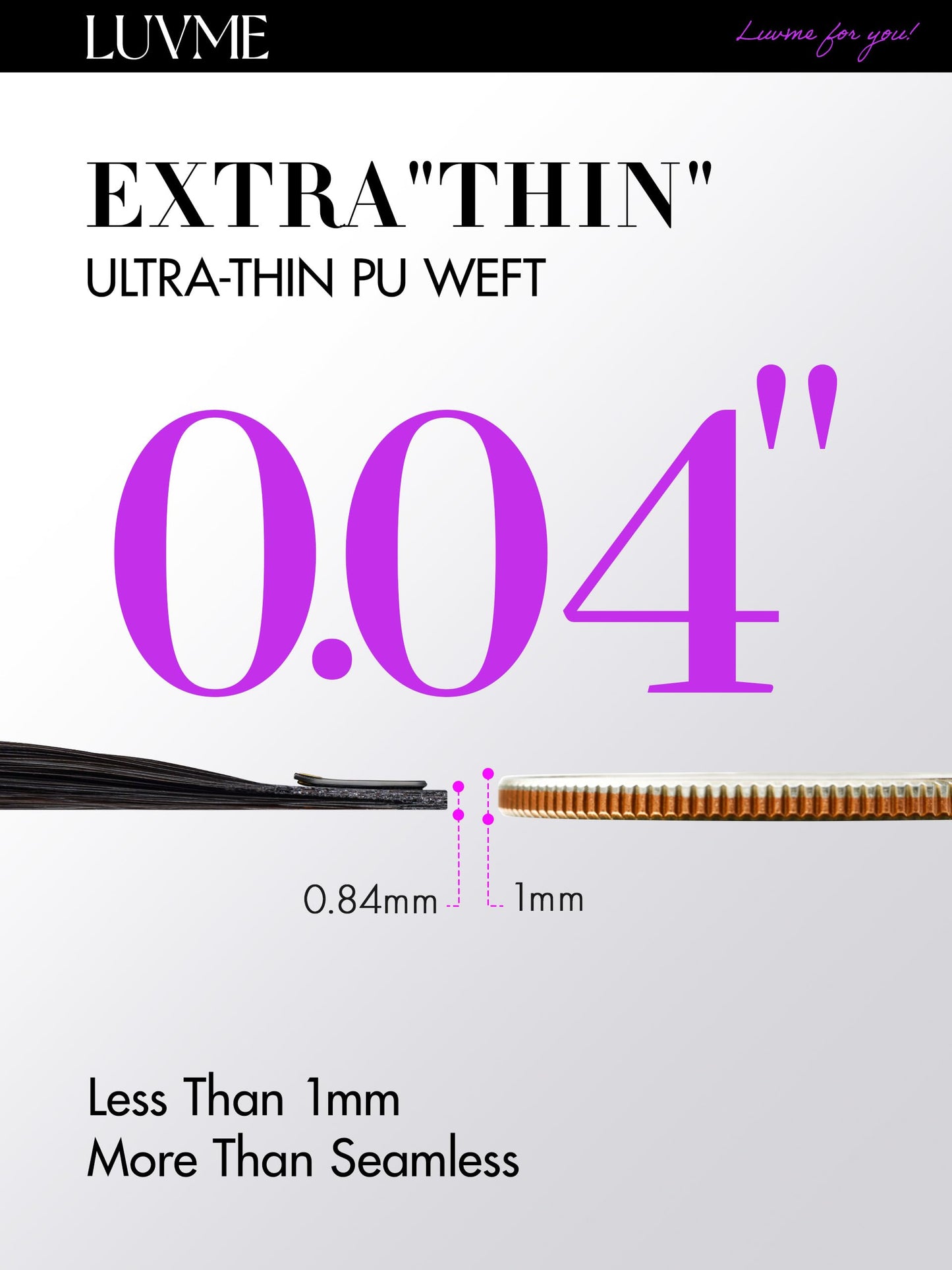 LUVME Straight Seamless 110g 7Pcs Clip in Hair Extensions Full Max with 18inch Remy Human Hair Extensions, Natural Black 100% Real Soft Human Hair Extensions