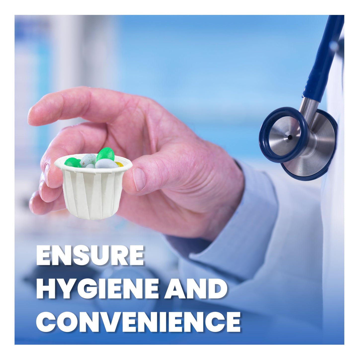 EXITOGLOBAL Paper Medicine Cups Disposable 1 oz 4900 pcs, Paper Condiment Cup 1oz, Papers Pill Cups Disposable, Souffle Cup