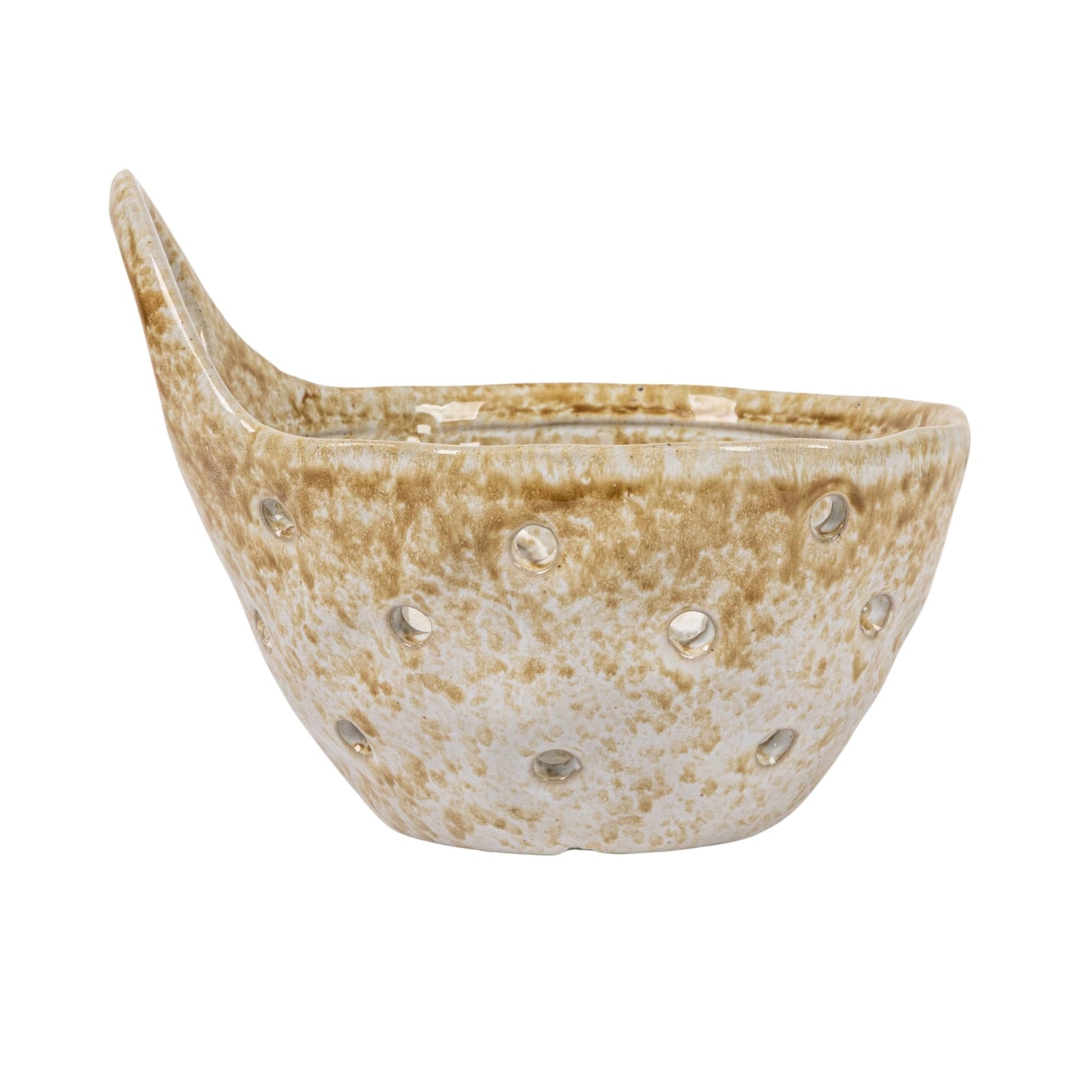 Creative Co-Op Stoneware Colanders with Handles, Set of 2