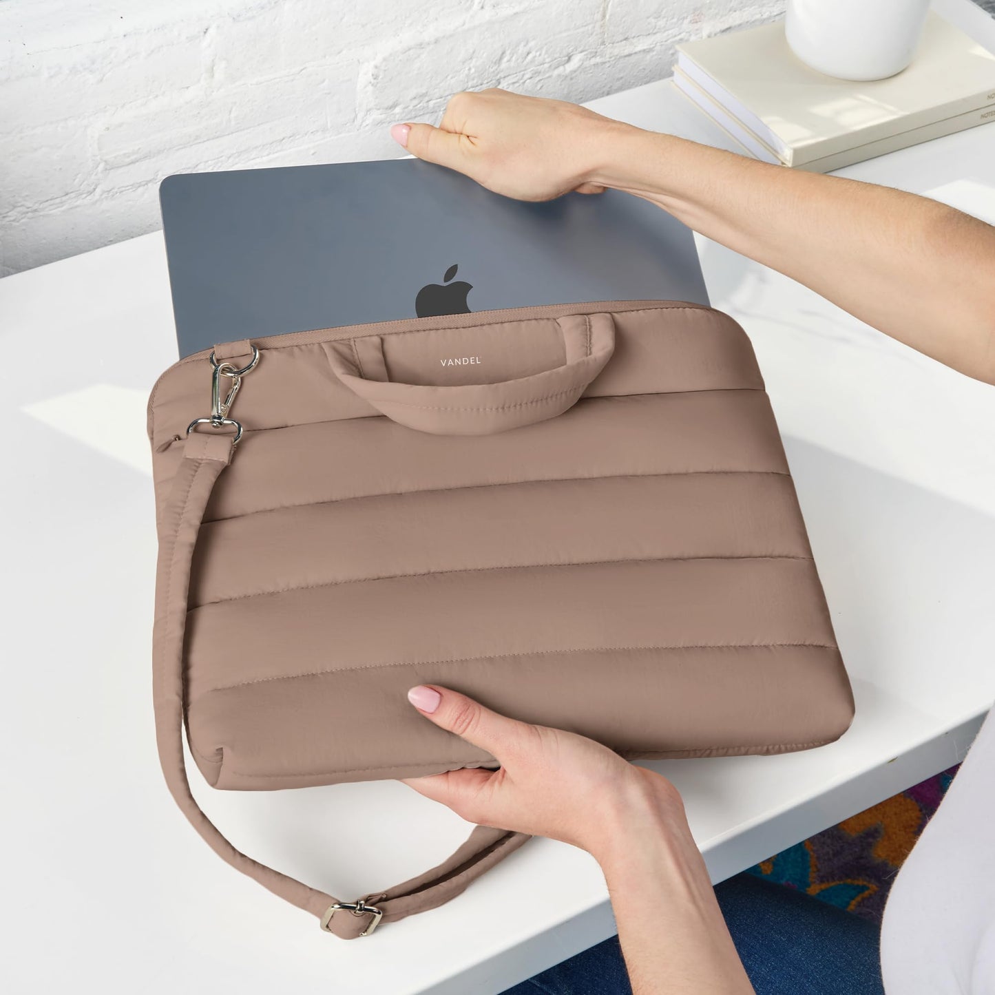 Vandel 13-14 inch Laptop Carrying Case Sleeve with Strap, Shoulder Bag with Handle, 14 in Laptop Computer Bag for Women, MacBook Air 13 Inch Carrying Case, MacBook Pro 14 in HP Messenger Carrier