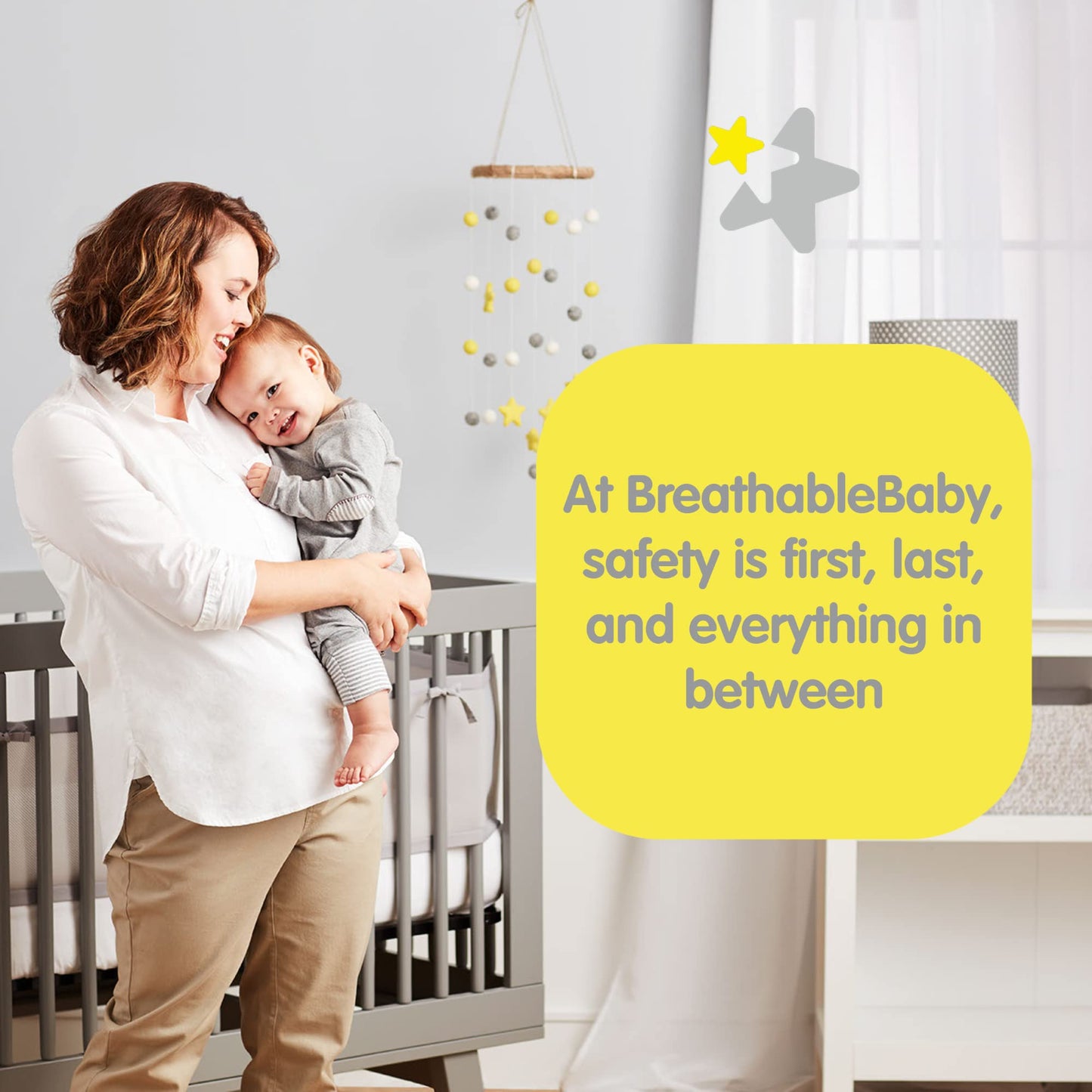 BreathableBaby Breathable Mesh Liner for Full-Size Cribs, Classic 3mm Mesh, Safari Fun Too (Size 4FS Covers 3 or 4 Sides)