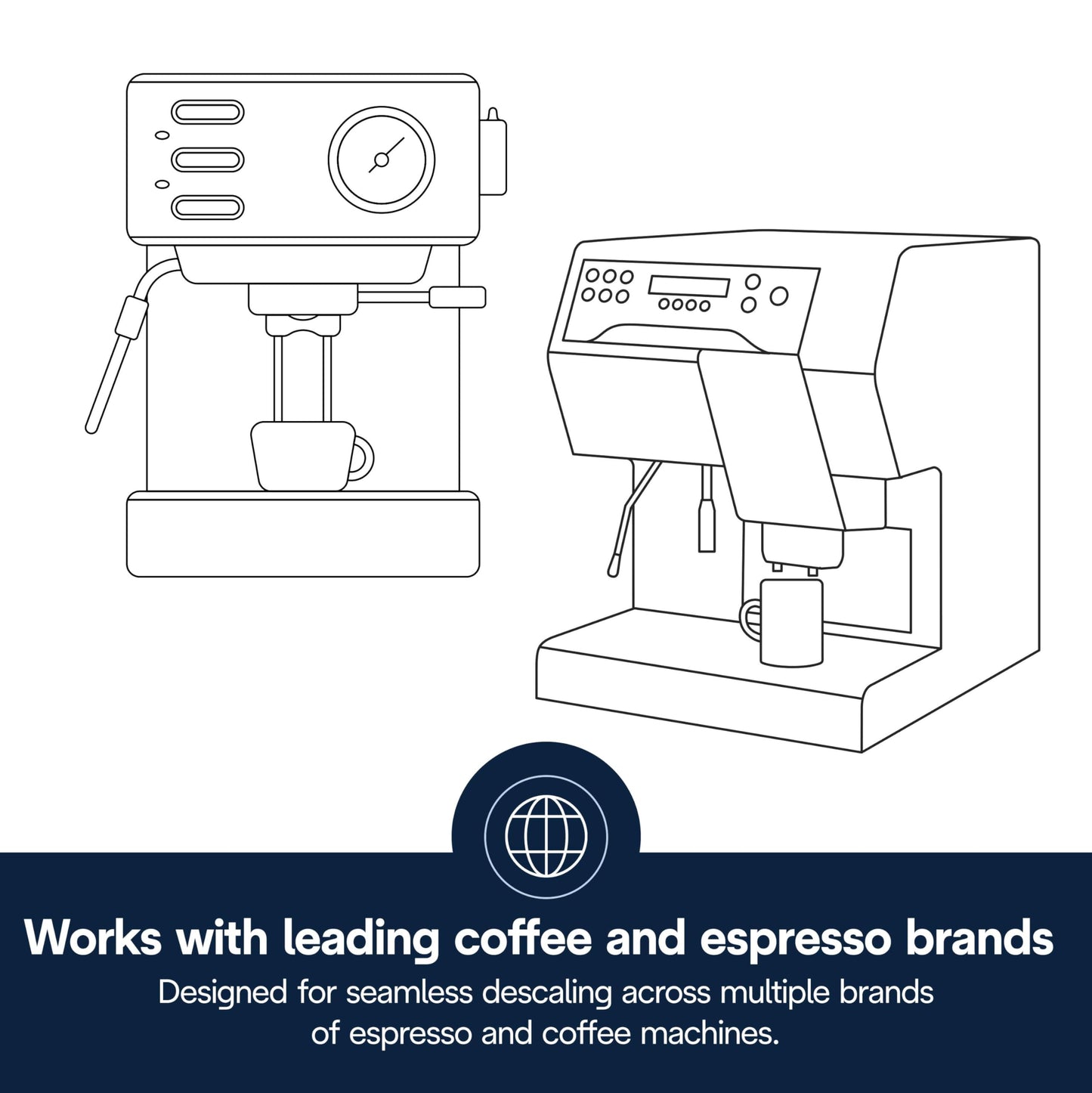 De'Longhi EcoDecalk Descaler 2-Pack, Eco-Friendly Universal Descaling Solution for Coffee & Espresso Machines, 33.8 oz (10 uses)