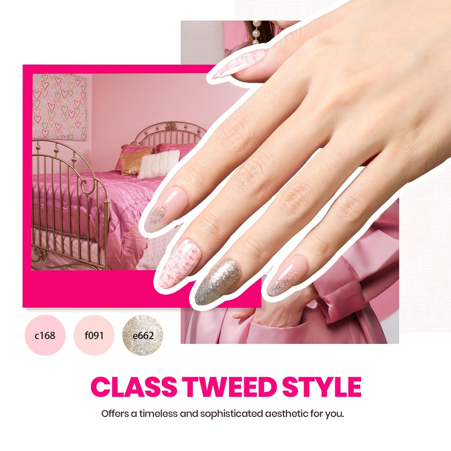 Beetles Spring Gel Nail Polish Kit with Uv Light, 75PCS 45 Colors Gel Polish Starter Kit with Base Top Coat, Exquisite Femininity Burgundy Red Green Nude Gel Polish Nail Art Gift for Women