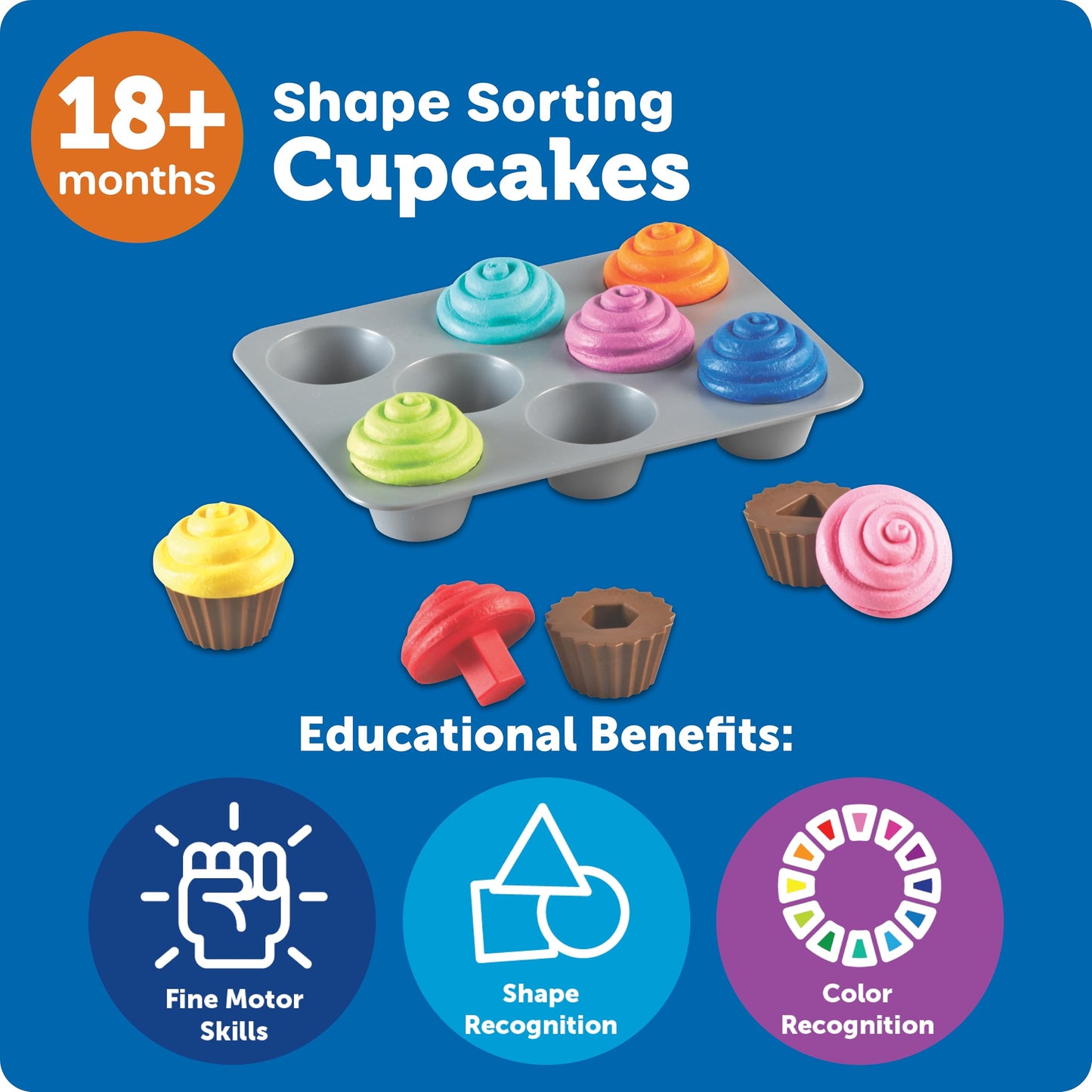 Learning Resources Smart Snacks Shape Sorting Cupcakes Toy Food