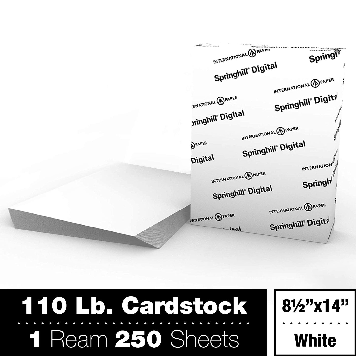 Springhill White 8.5” x 14” Cardstock Paper, 110lb, 199gsm – Premium Heavy Cardstock, Printer Paper with Smooth Finish for Greeting Cards, Flyers, Scrapbooking & More – 015314R, 250 Sheets (1 Ream)