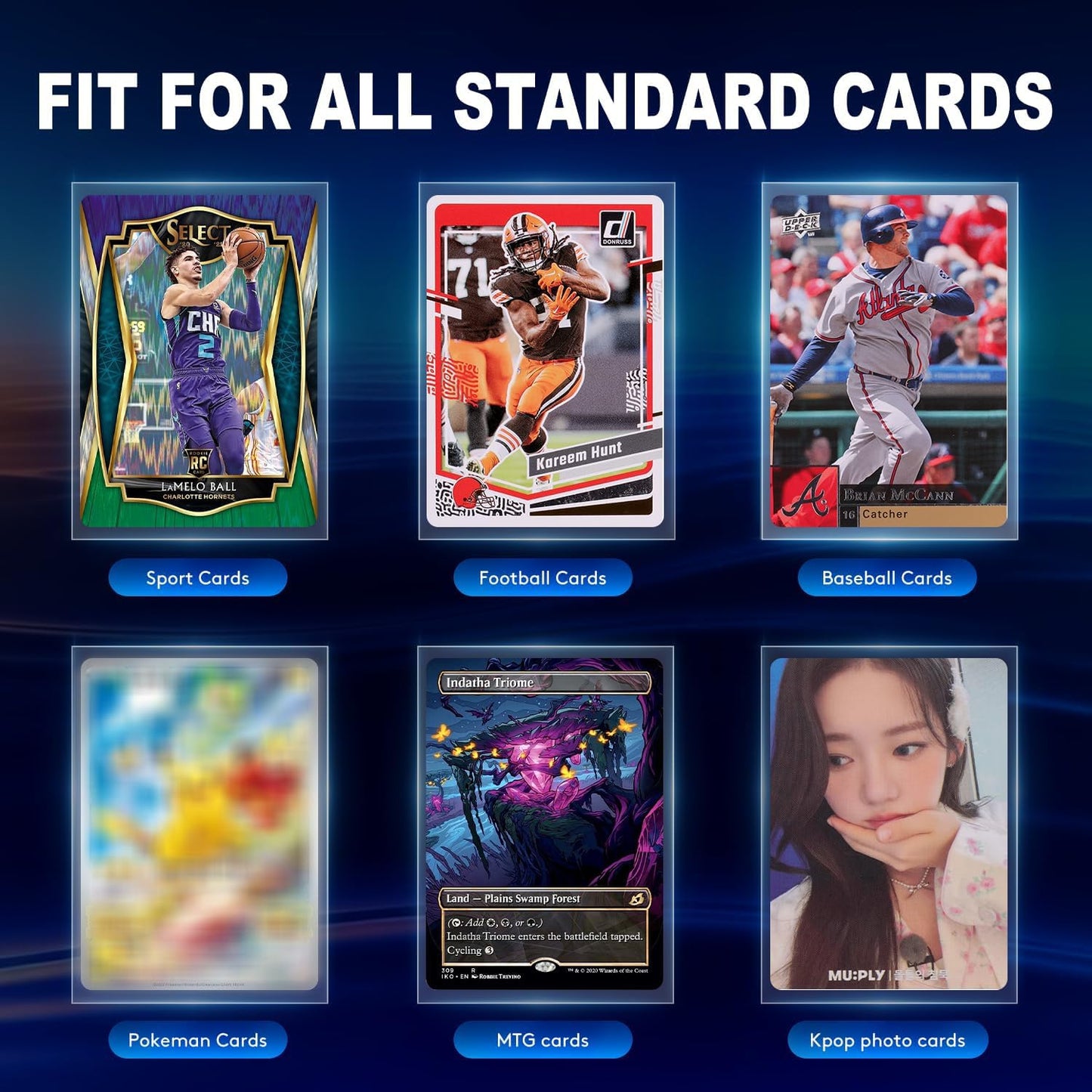 10000ct Card Sleeves for Trading Cards, Clear Penny Sleeves, Baseball Card Sleeve, Soft Sports Card Sleeve, Plastic Card Protector Fit for MTG Game Card Standard Cards