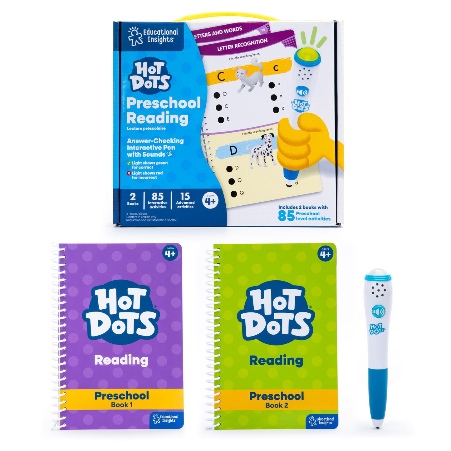 Educational Insights 2390 Hot Dots Junior Let's Master Pre-K Reading