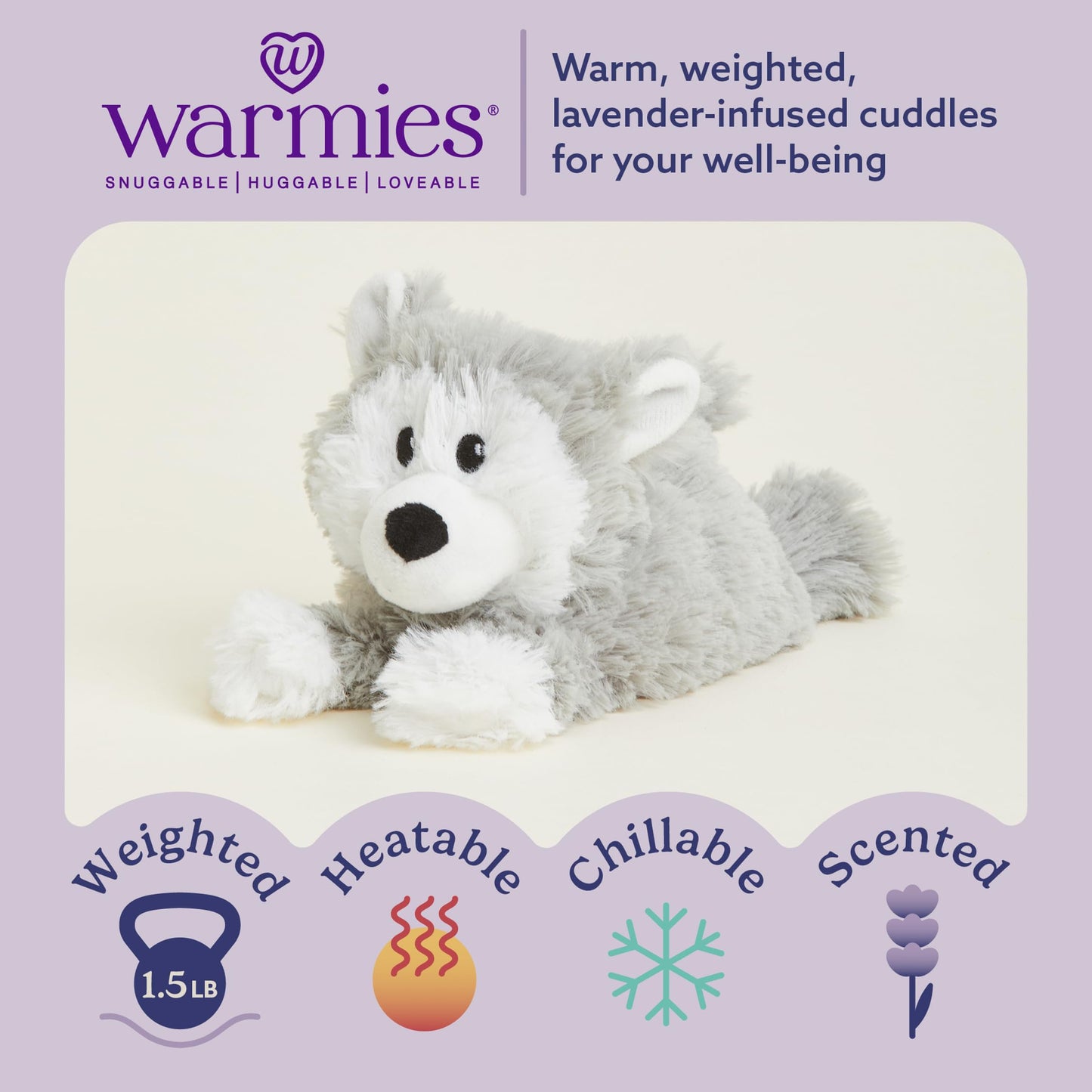 Intelex Husky Cozy Plush, Lavender, 2 Pound