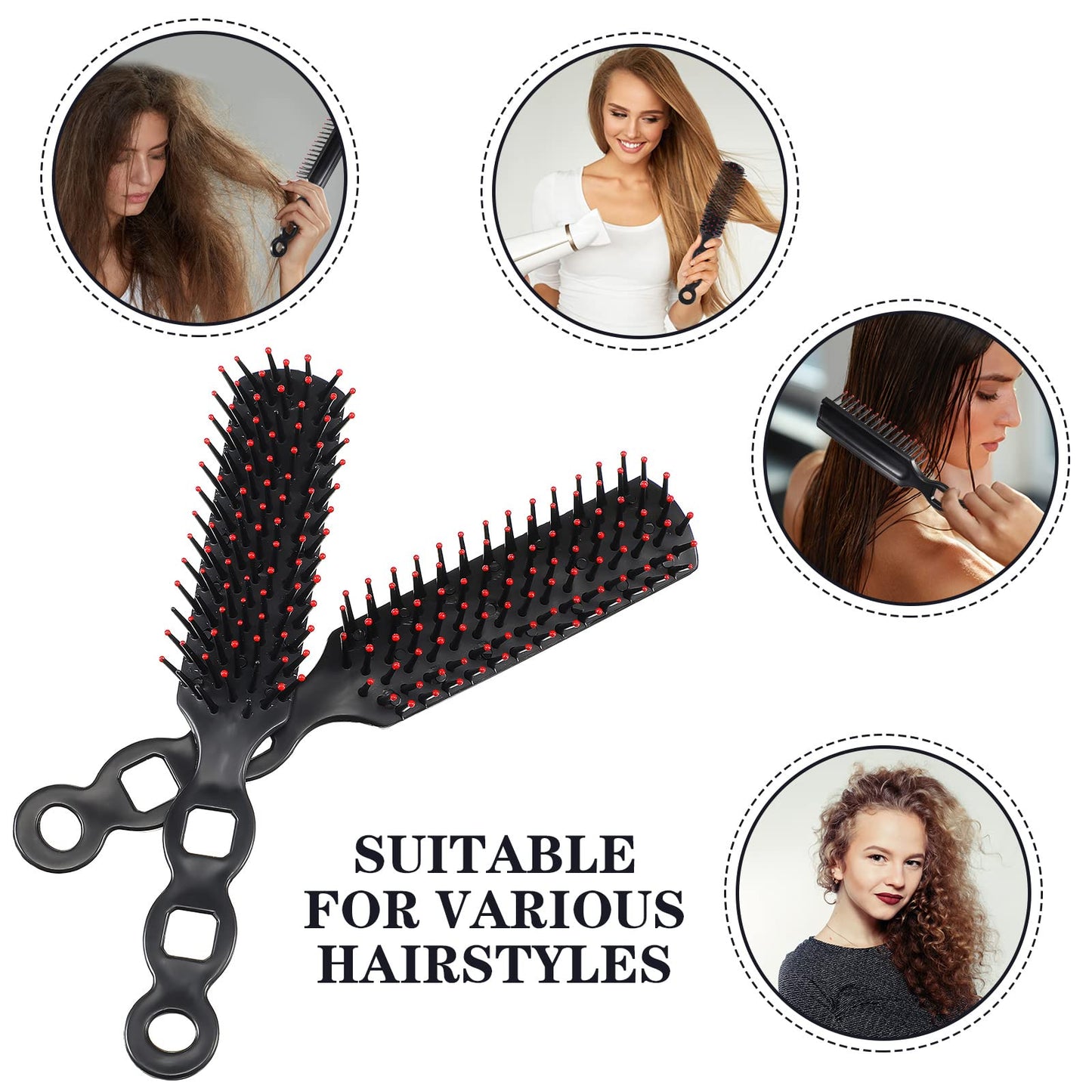 Yetene 100 Packs Hair Brushes for Homeless Individually Wrapped Hair Brush Suitable for Homeless Shelter Hotel Nursing Home Charity Church