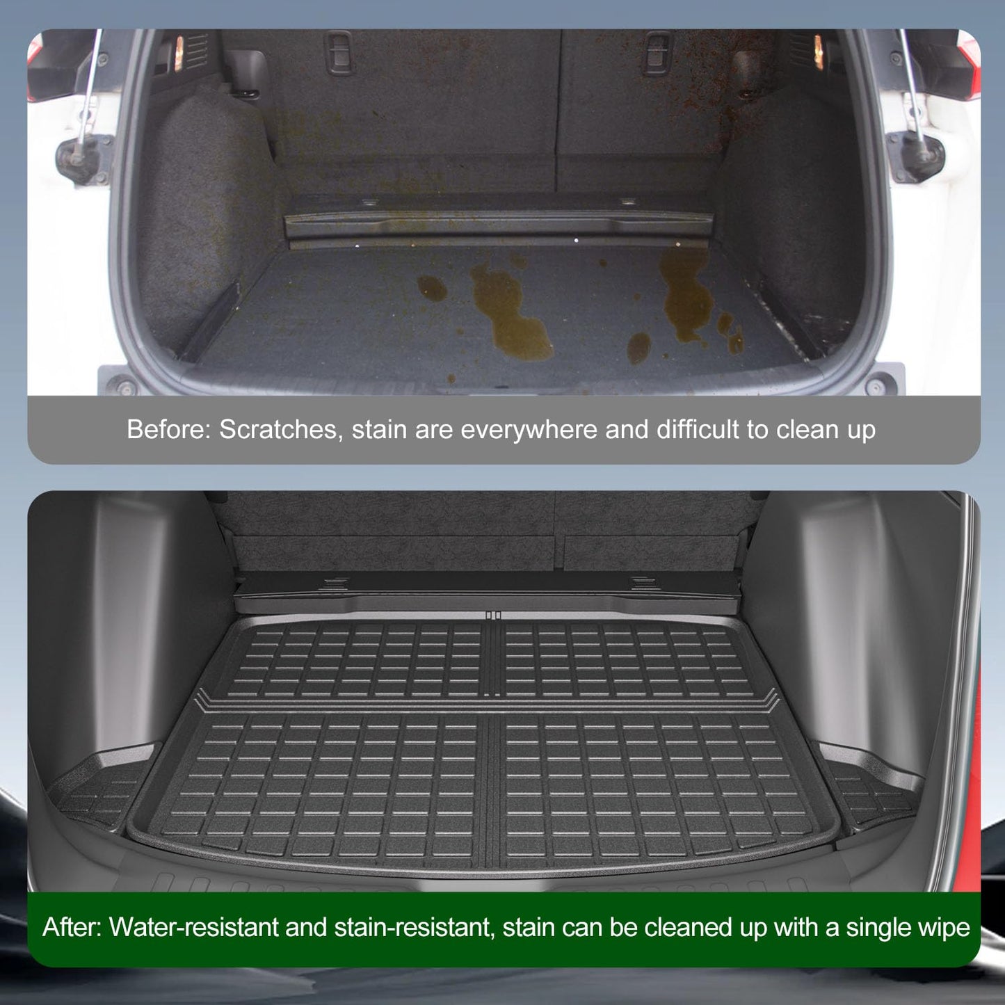 xipoqix Trunk Mat Compatible with 2017-2022 Honda CRV Cargo Liner TPE All Weather Cargo Liner Replacement for 2017 2018 2019 2020 2021 2022 Honda CR-V Accessories (Rear Trunk Mat)