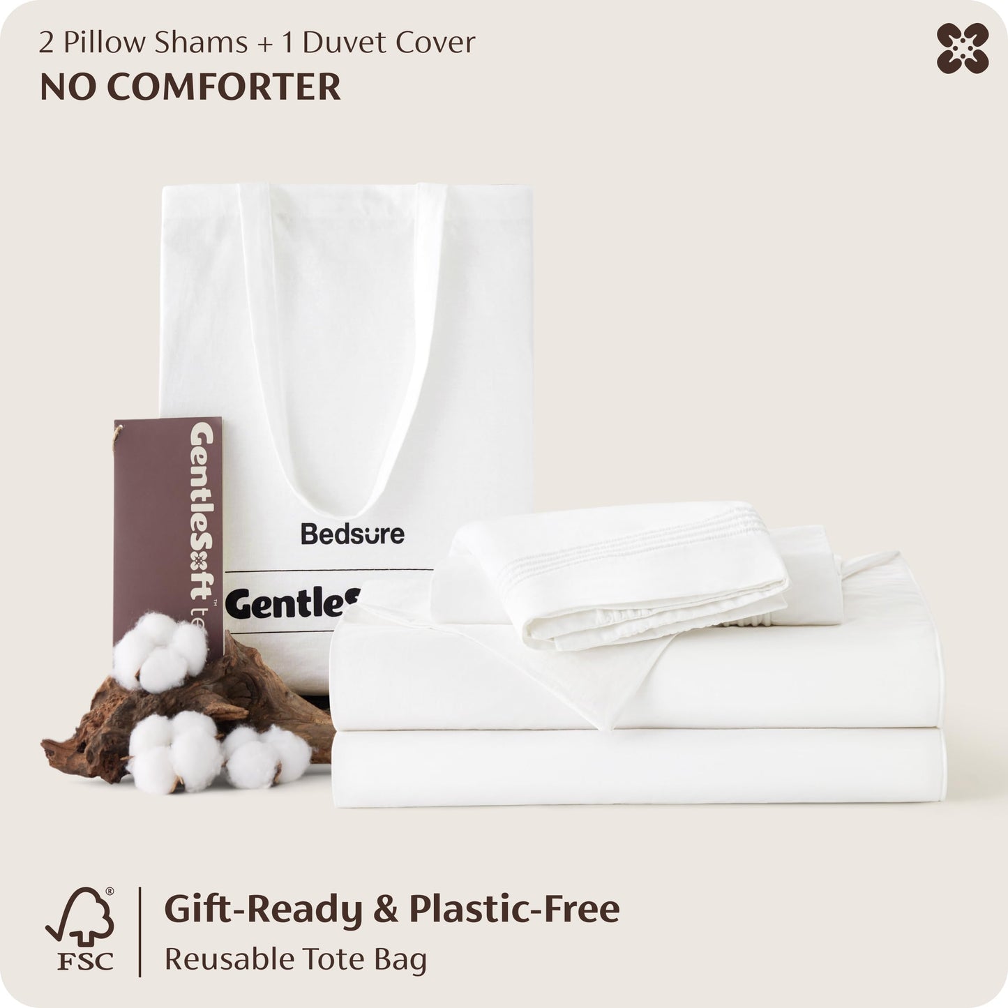 Bedsure 100% Cotton Percale Duvet Cover King, Luxury Hotel Duvet Cover, Rope Weave White Comforter Cover, PureWoven Breathable & Lightweight Bedding Set for All Season, 3 Pieces, 104"x90"