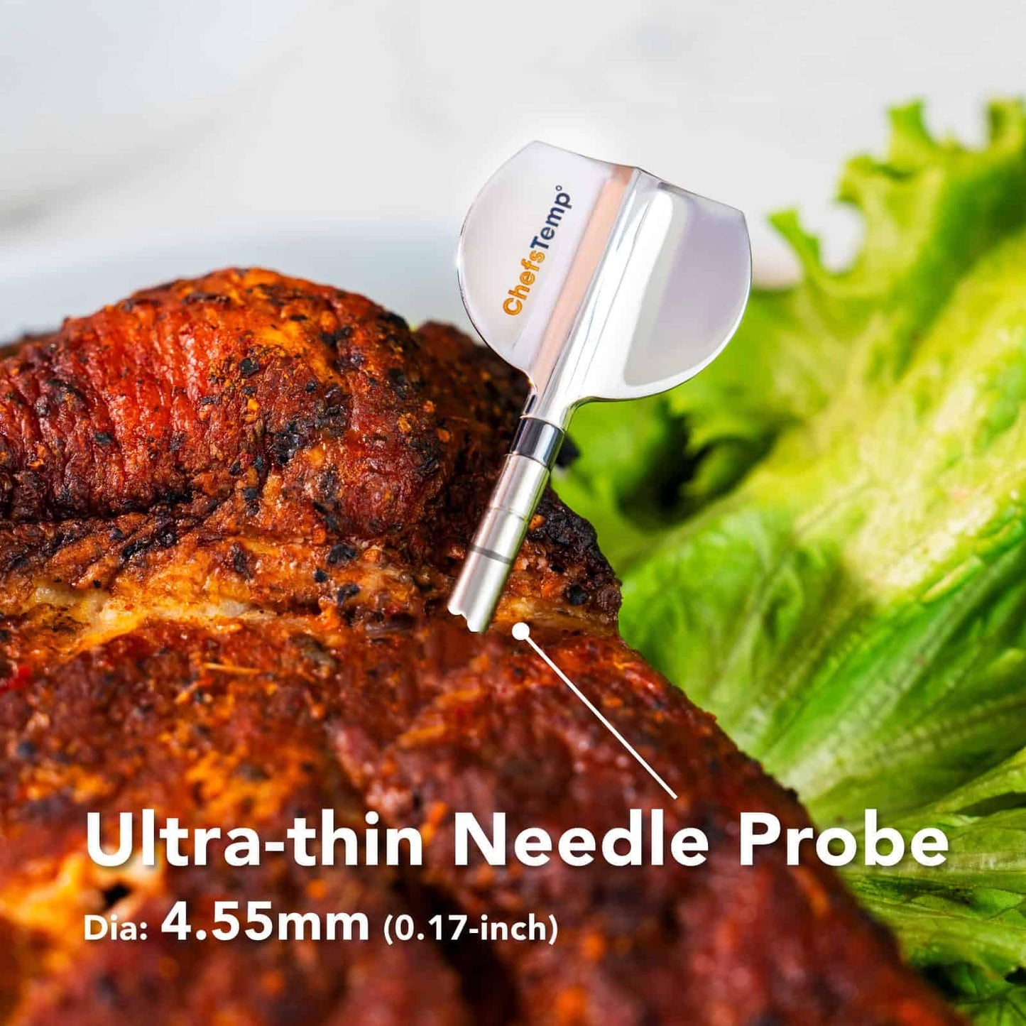 ChefsTemp ProTemp 2nd-Gen Needle Probe - Accessory for ProTemp S1 & ProTemp 2 Plus Wireless Meat Thermometer Unlimited Range Bluetooth & WiFi (Only One Probe)