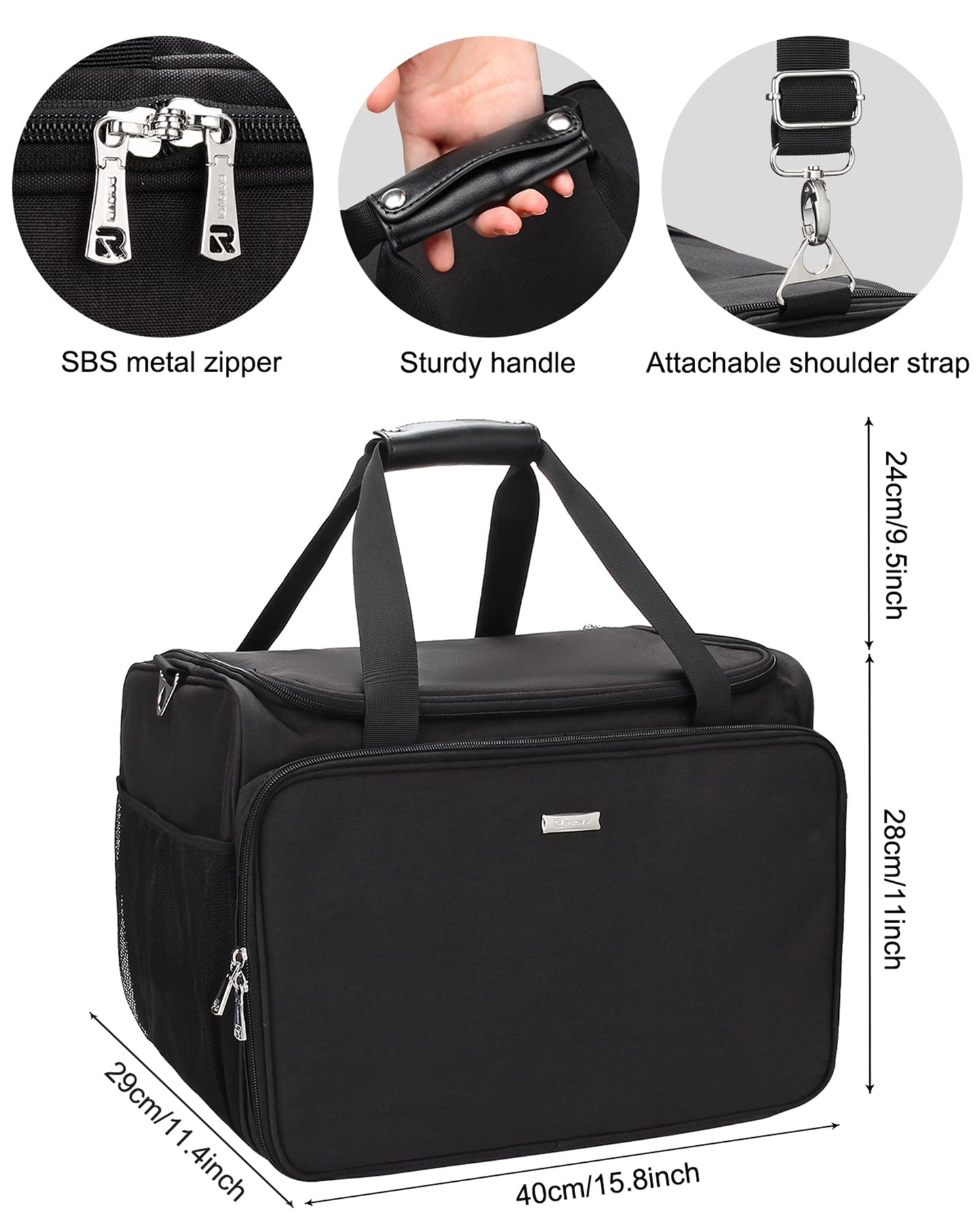 MONSTINA Professional Hairdressing Bag,Hairstylist Travel Bag,Cosmetics Beauty Hairdresser Bag with Shoulder Strap,Hair Makeup Salon Organizer Bag for Barber Insulation Material