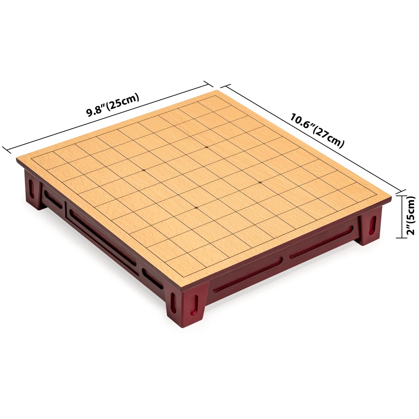 Wooden Shogi Japanese Chess Table w/Drawers and Chessmen Game Set