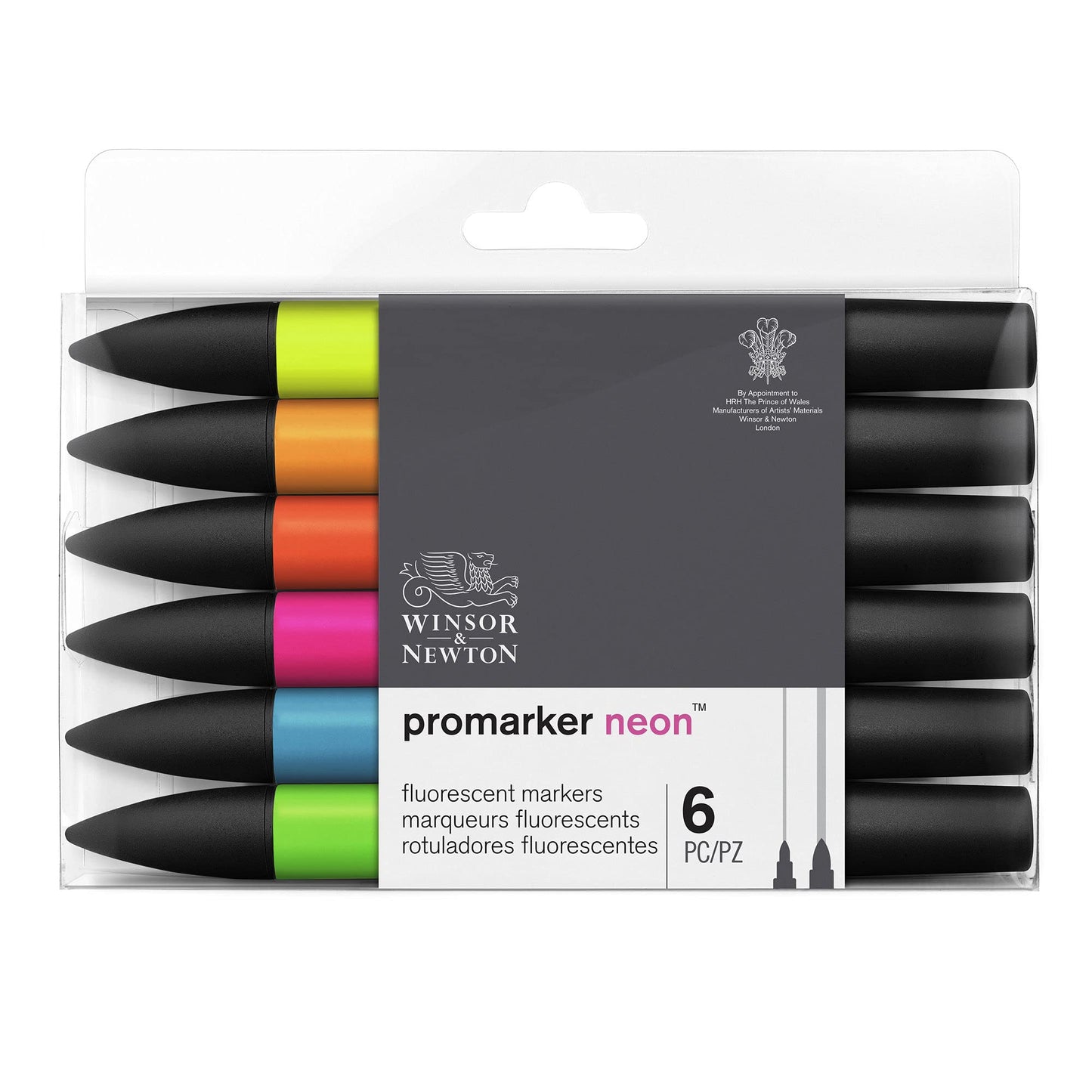 WINSOR & NEWTON / COLART 0290136 WN NEON MARKER 6PC SET
