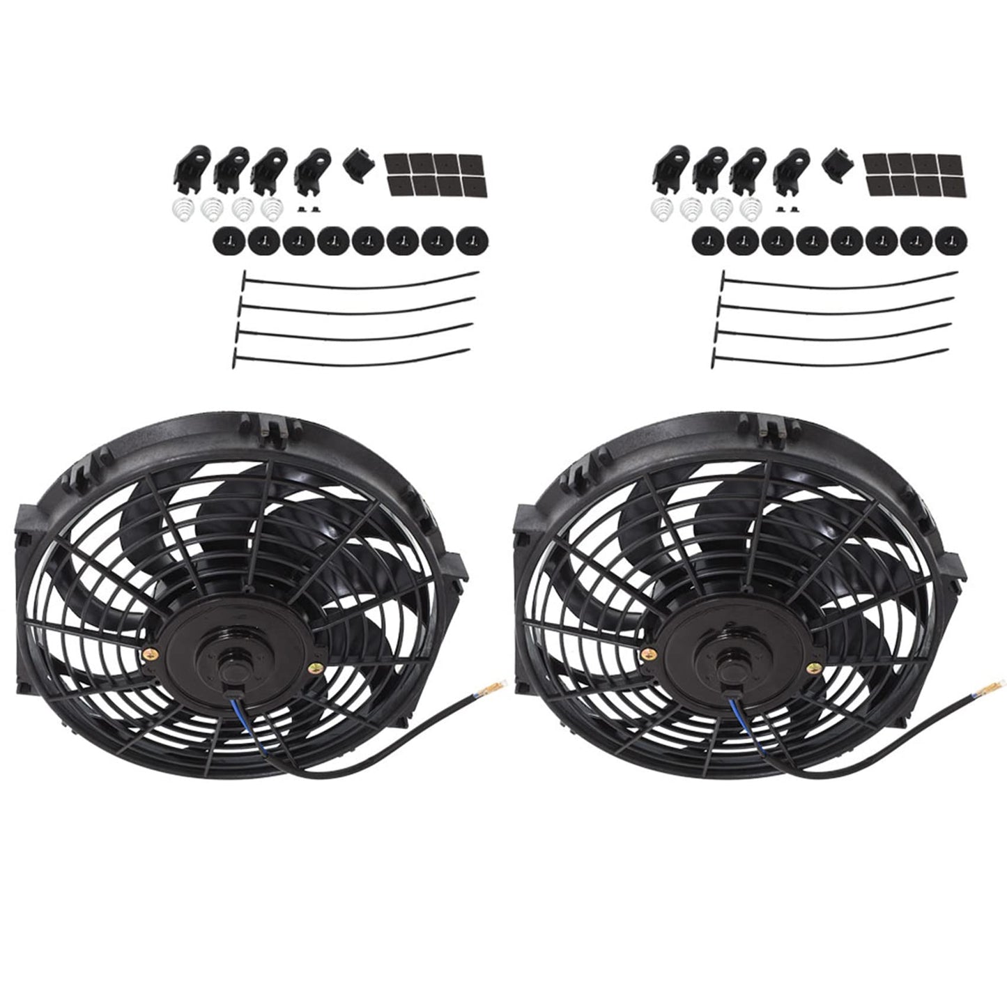 labwork 2X 12 Inch Universal Electric Condenser Radiator Cooling Fan