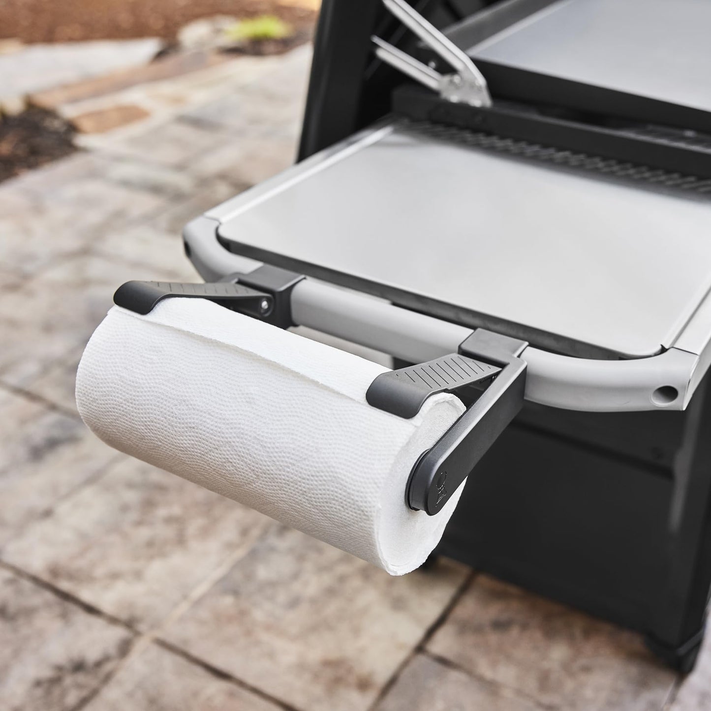 Weber Works Organizer Kit – Rail‑Mounted Grill Accessory Set with Paper Towel Holder, Garbage Bag Holder & Tool Hooks