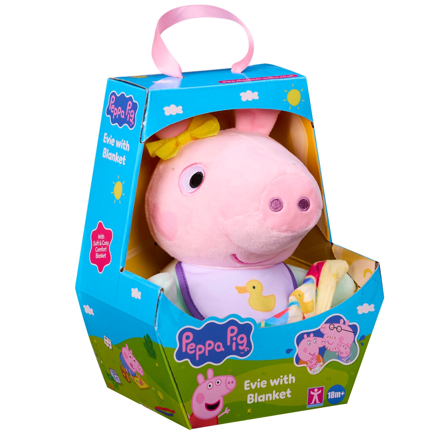 Peppa Pig Baby Evie with Blanket, Plush Preschool Toy, Cuddly Toy Baby Toy