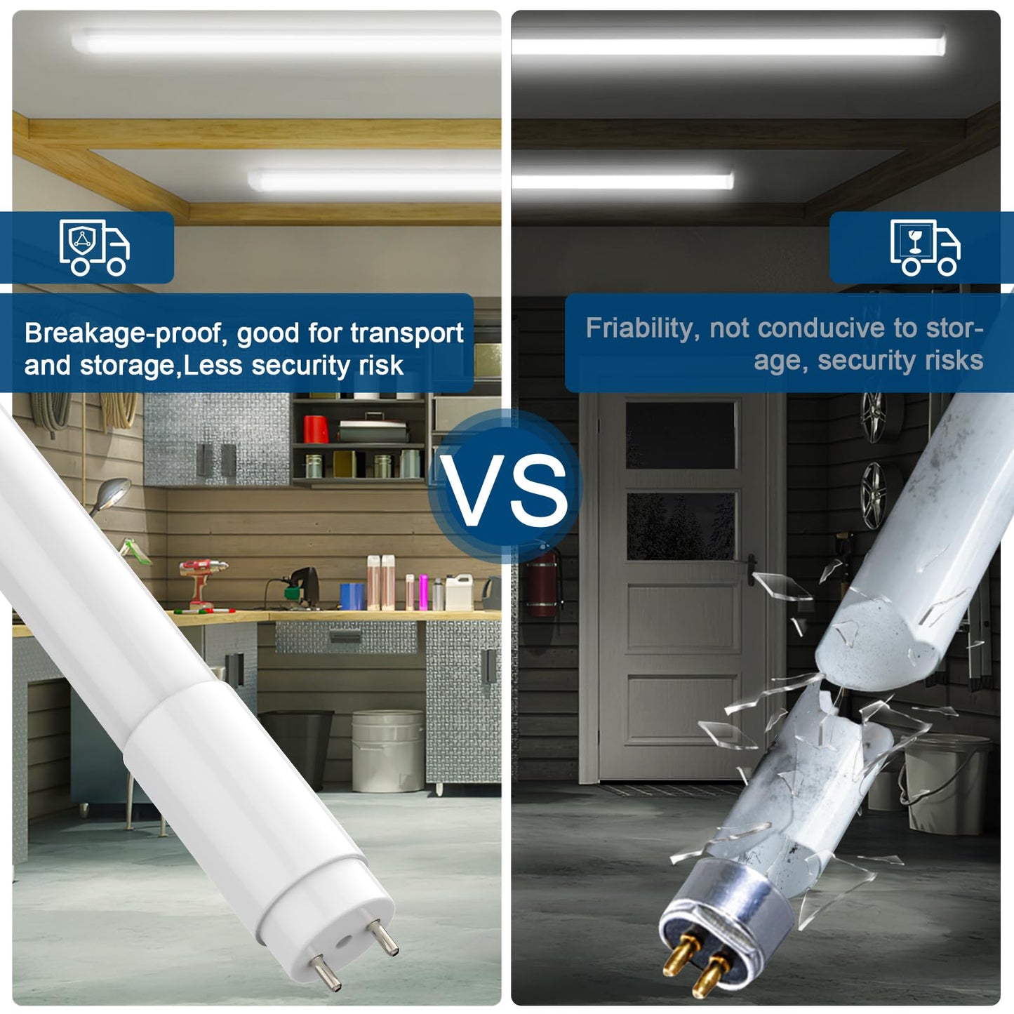 30 Pack T8 LED Bulbs 4 Foot, LED Fluorescent Tube Replacement, 4ft LED Tube Light, Plug&Play or Ballast Bypass, 14W, 2450 LM,5000K Daylight White,Single or Double End Powered, Frosted