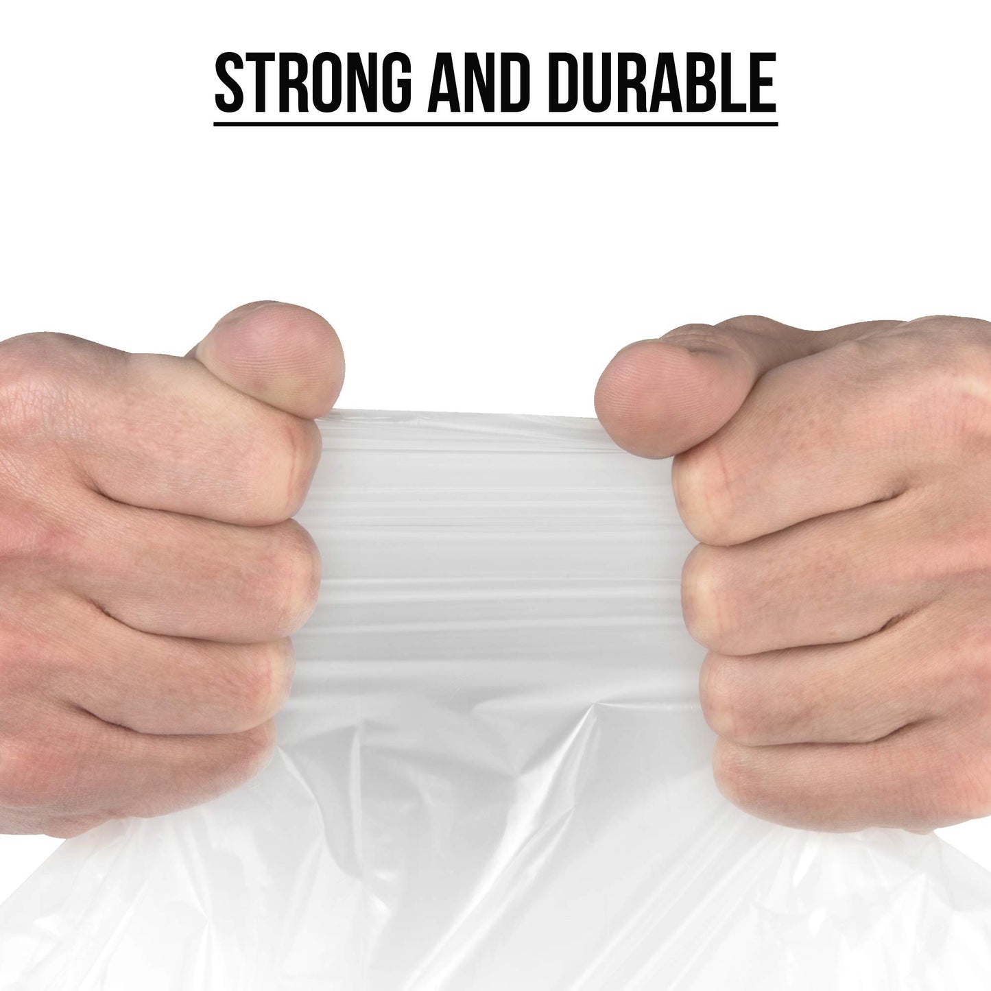 Ultrasac 55-60 Gallon 6.0 MIL Clear Heavy Duty Trash Bags - 39" x 58" - Pack of 15 - For Contractor, Construction, & Industrial,UL-39586CL