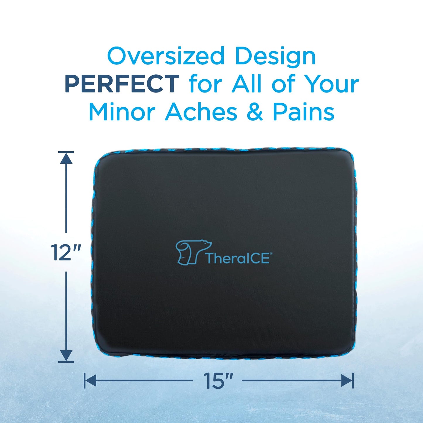 TheraICE PROpack Cold Therapy Reusable Cold Gel Ice Pack - Extra Large 12x15 - Great for Muscular Back Pain, Shoulder, Hip Knee - Oversized Multipurpose Cold Icepack for Minor Aches & Pains
