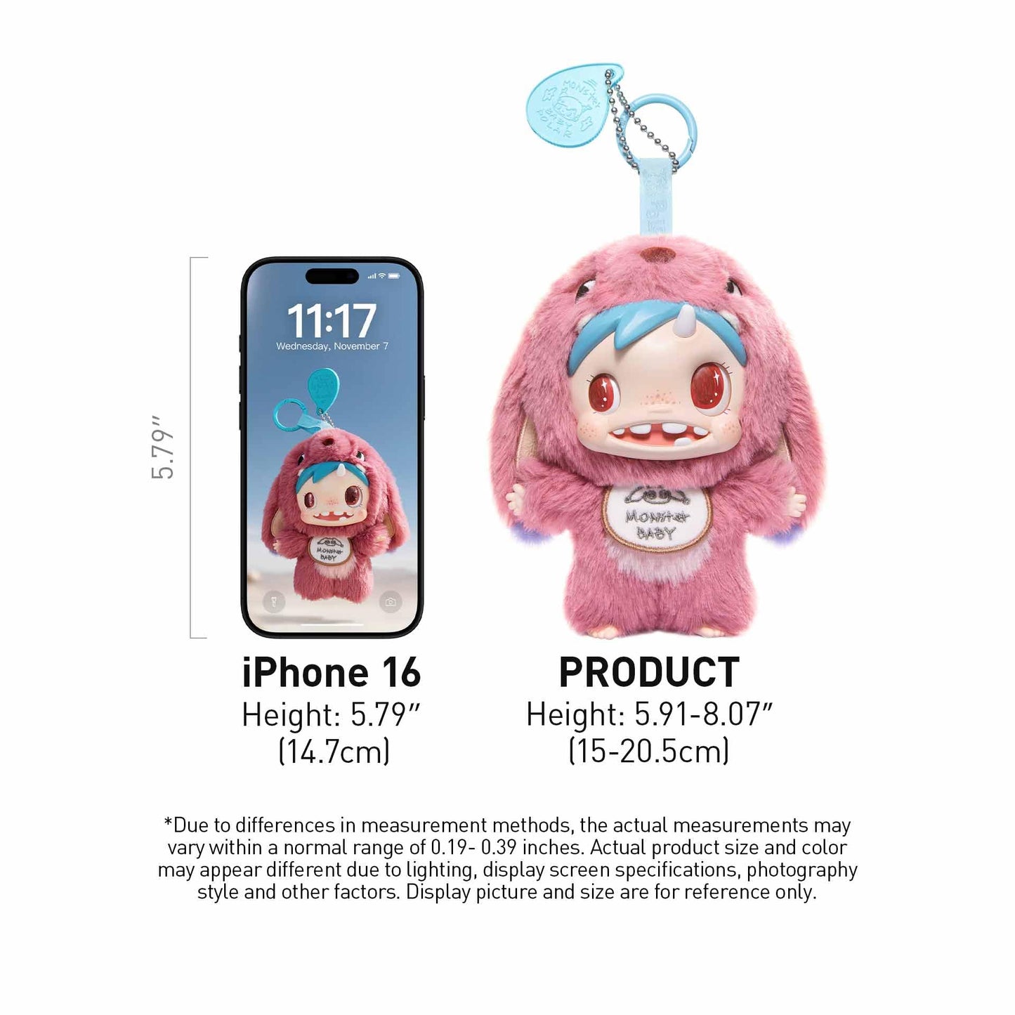 POP MART POLAR-Monster Baby Collection Series Plush Pendant Ver.1, Polar Blind Box Figures, Random Design Action Figures Collectible Toys for Home Decor, Holiday Anniversary Birthday Gifts, Single Box