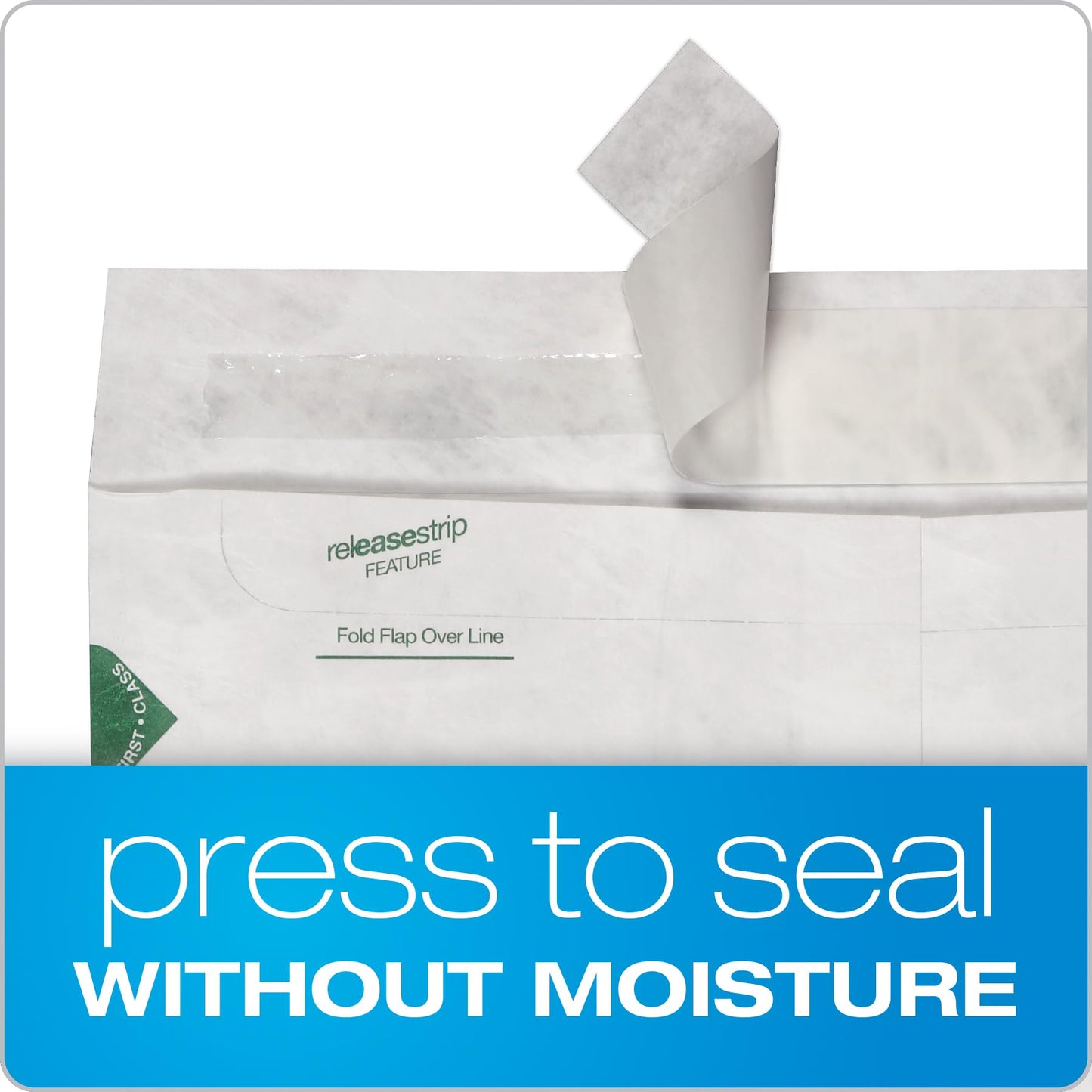 Quality Park Tyvek Envelopes, 100 Pack, Large 10 x 13 Envelopes, First Class Border, Easy-to-Open Tamper Evident Pull Strip, Rip, Puncture & Water Resistant Self Sealing Mailing Envelopes, White