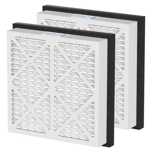 20x20x3 MERV 13 Pleated Air Filter Replacement Compatible with Zephyr VGF Series 20x20x3 Whole Home Return Air Grille Filter, MERV 13 Air Filtration System, 2 Pack