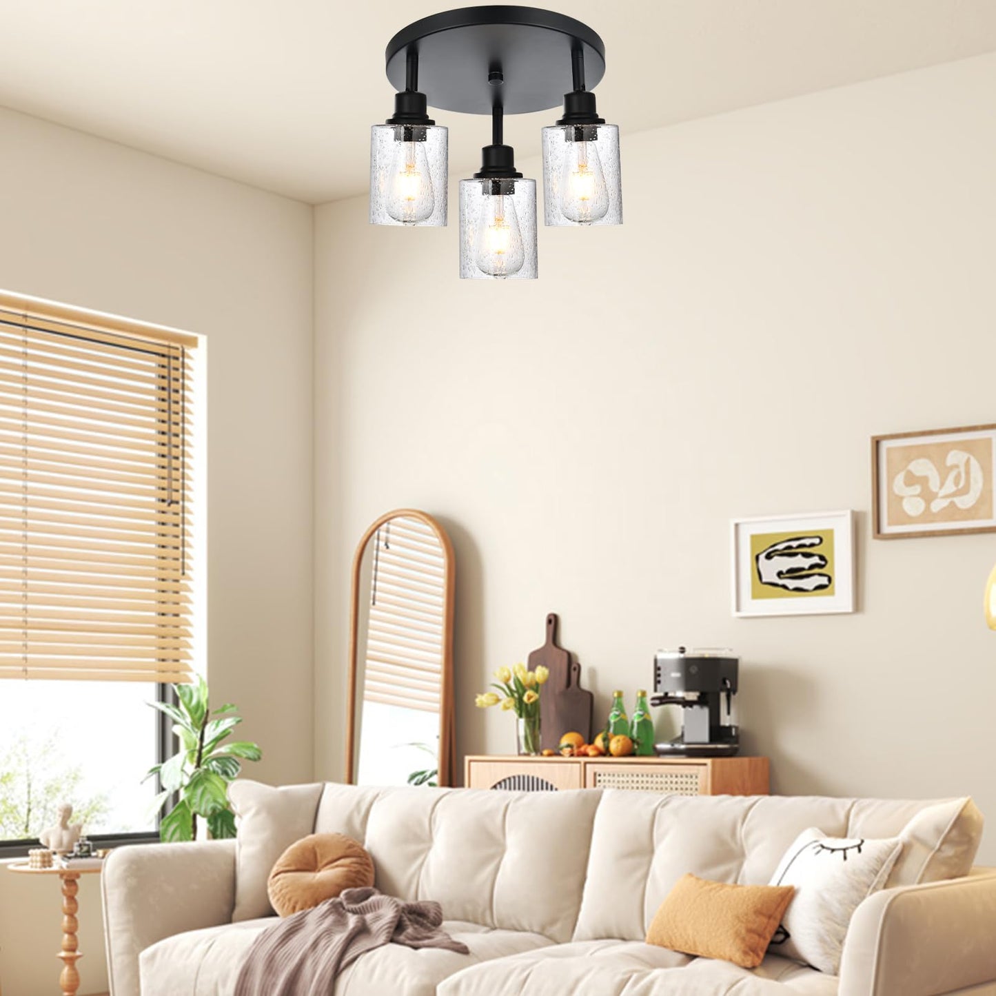 PENDRION 3 Light Modern Track Lighting with Flexibly Rotatable Light Head, Black Track Lighting Fixtures Ceiling Industrial Kitchen Round Ceiling Spotlight for Home Dorm Dining Room Hallway Closet
