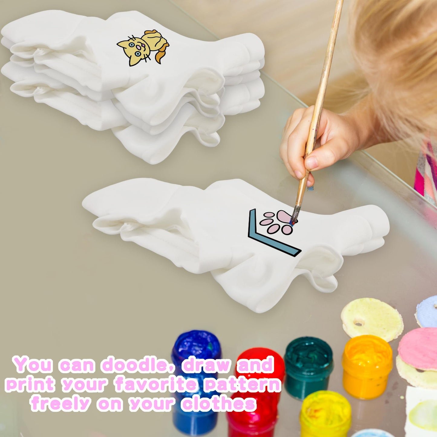 20 Pcs Stuffed Animal Toy White Clothing Sublimation Blank Bear Clothes Include 10 Pcs Teddy Bear Blank Hoodie and 10 Pcs Teddy Bear White Shirt for 14-18 Inch Stuffed Bears Dolls DIY (Color Style 1)