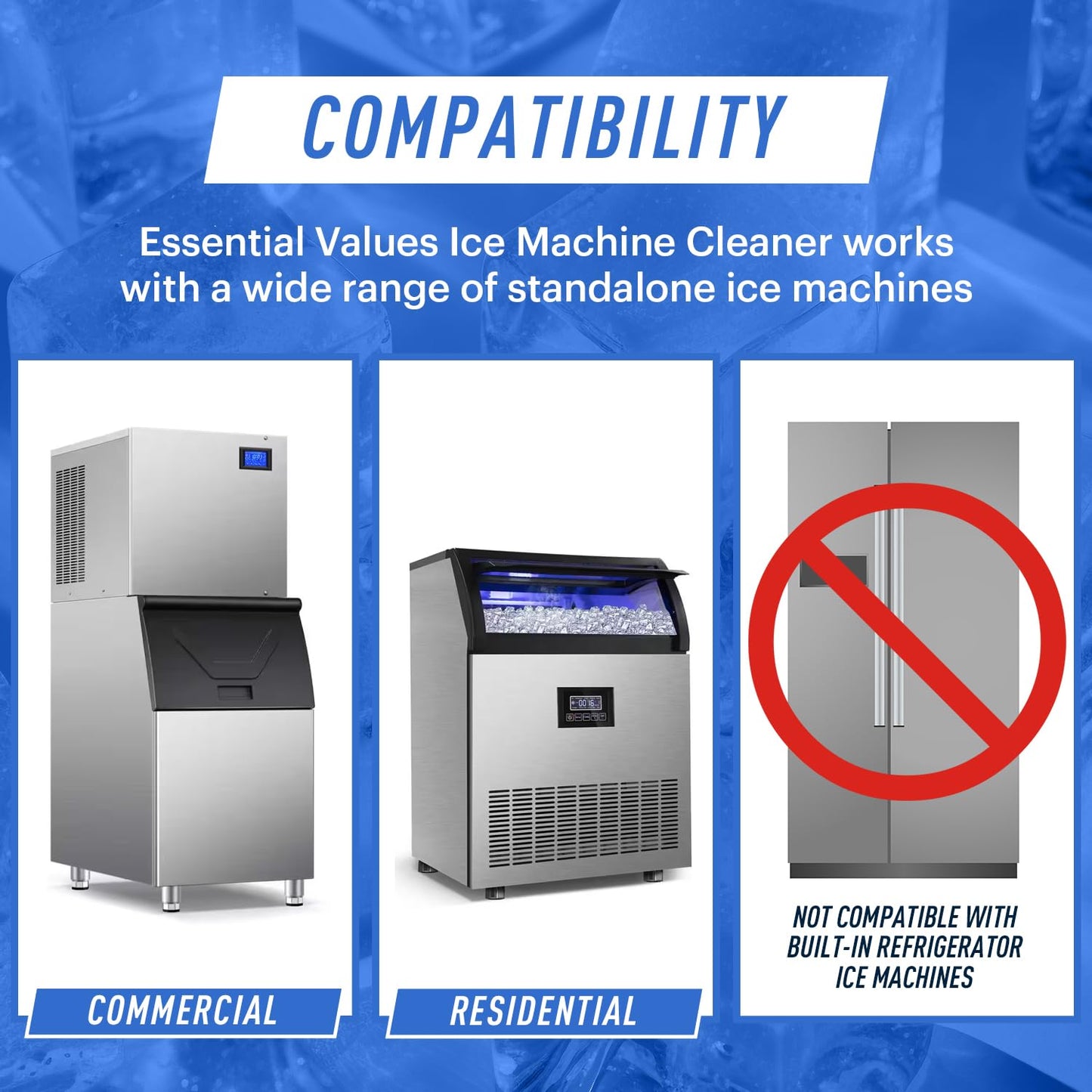 Ice Machine Cleaner and Descaler 16 fl oz Descaler | Ice Maker Cleaner Compatible with All Major Brands (Scotsman, KitchenAid, Affresh, Opal, Manitowoc) (6 pack)