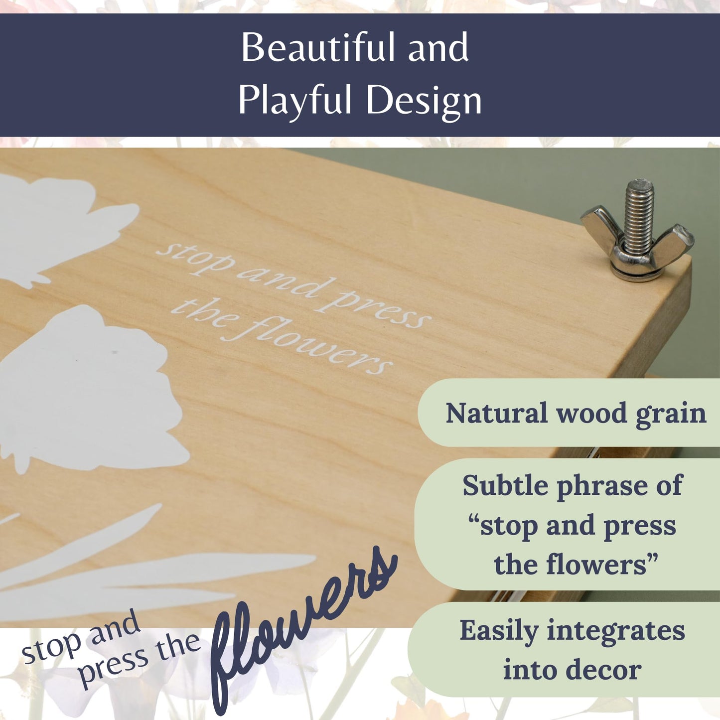 Rightly Wyld Hardwood Flower Press Kit | 8x10 in. Botanical Art Press | Up to 8 Layers | Adults & Kids | Giftable | Non-Foldable