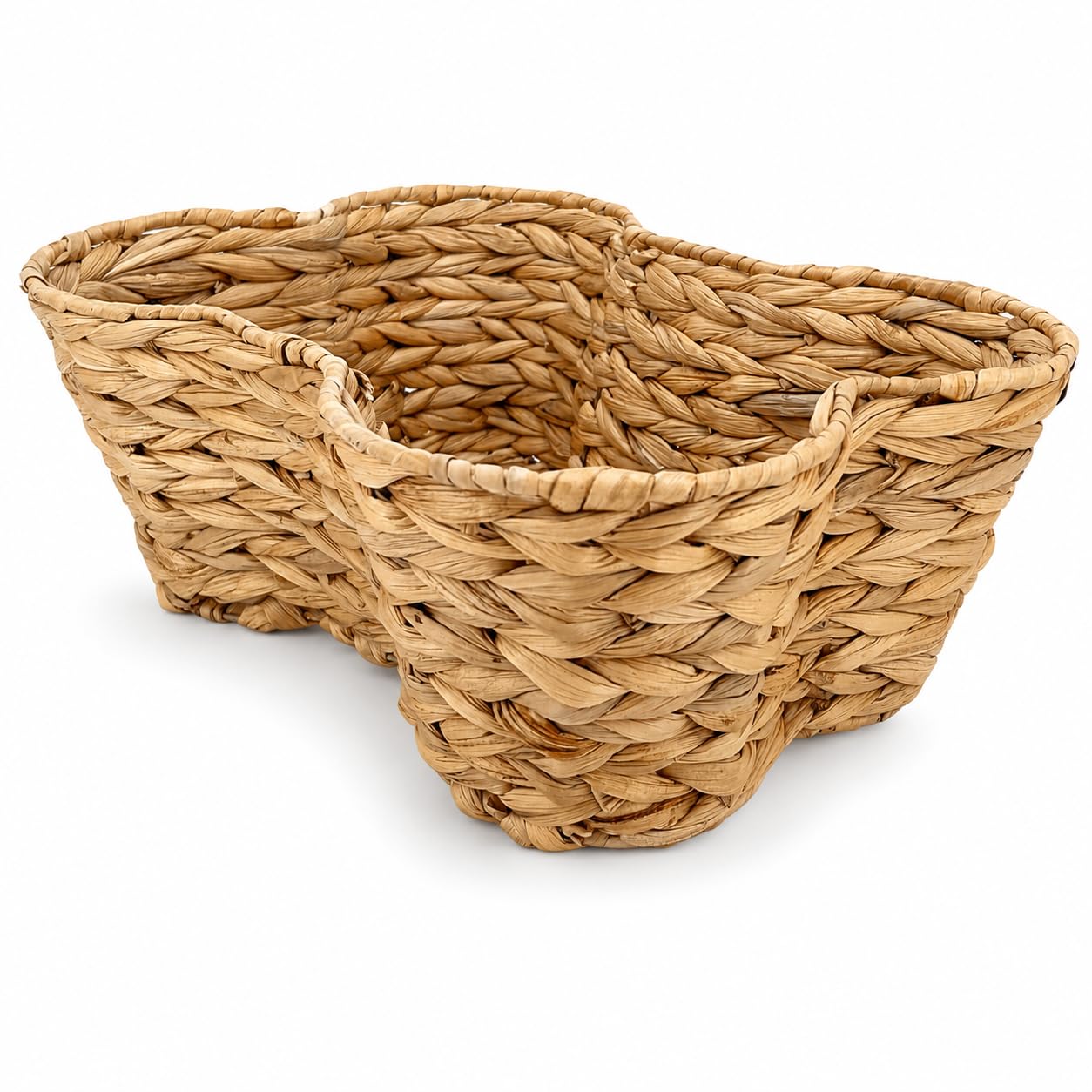 OtterPets Dog Toy Basket, Hyacinth Cat & Dog Bone Shaped Basket, Wicker Pet Toy Bin Organizer, Dog Toy Storage (17x13 Hyacinth)
