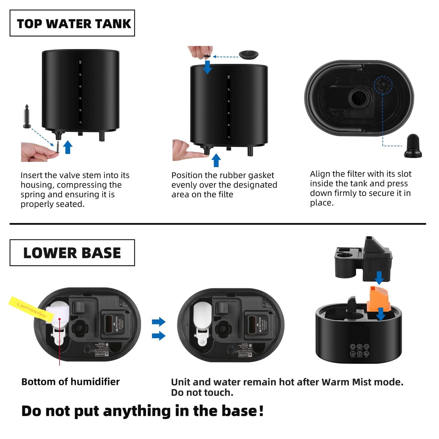 Coolfiqu 6L Humidifiers for Bedroom Large Room Home,Cool and Warm Humidifier for Baby and Plants Hot Mist Top Fill Desk Humidifiers Oil Diffuser,Quiet,Adjustable Mist,360°Nozzle-Black(2026 Upgraded)
