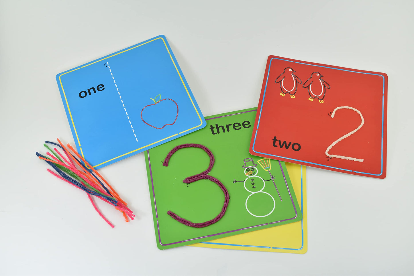 Wikki Stix Early Learning Trio, Alphabet, Numbers and Shapes for Easy, Fun Preschool Learning, Made in The USA