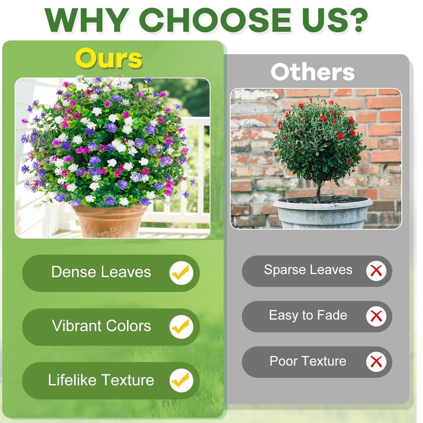 Artificial Boxwood Topiary Ball Tree Outdoor Set of 2,UV Resistant Fake Topiary Balls Flowers with Spike, Realistic Faux Shrubs Plants Bushes Greenery for Spring Porch Outdoor Planter Diameter15.8